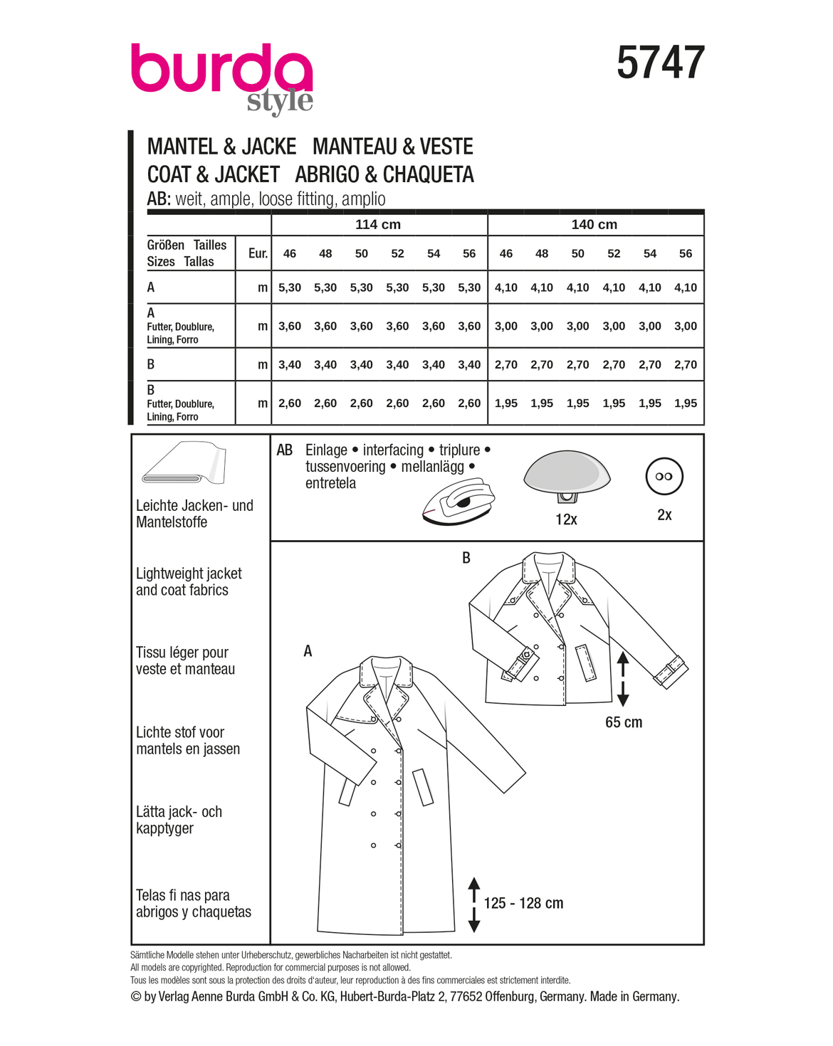 burda Schnittmuster 5747 – Bild 3