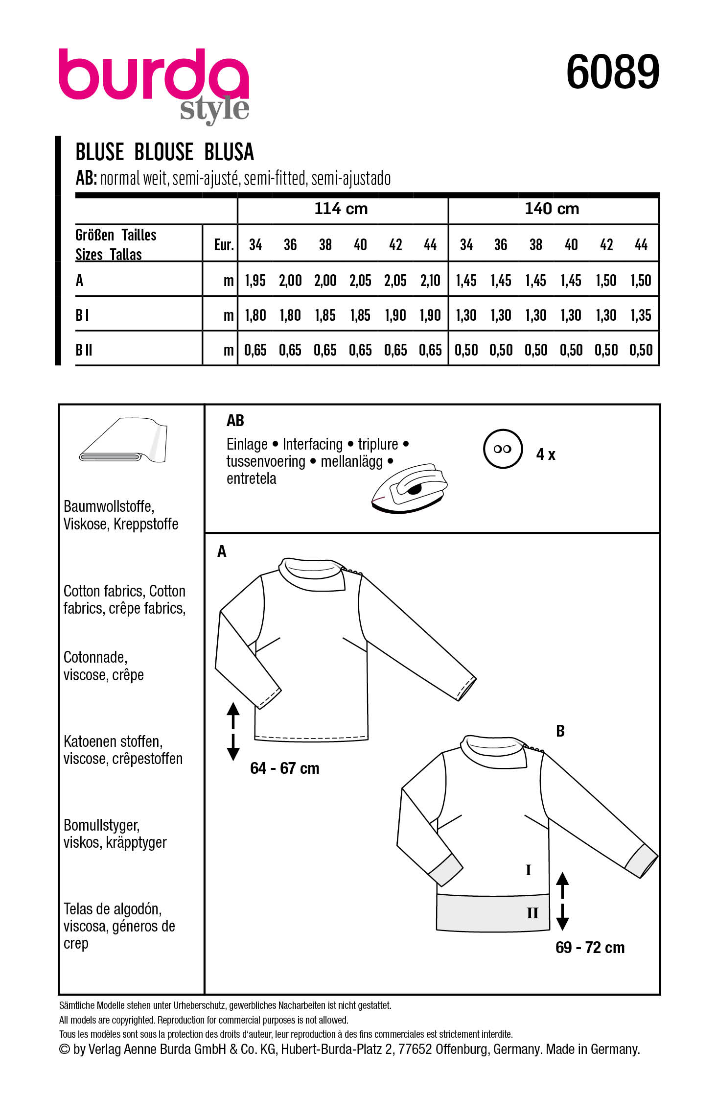 burda Schnittmuster 6089 – Bild 2