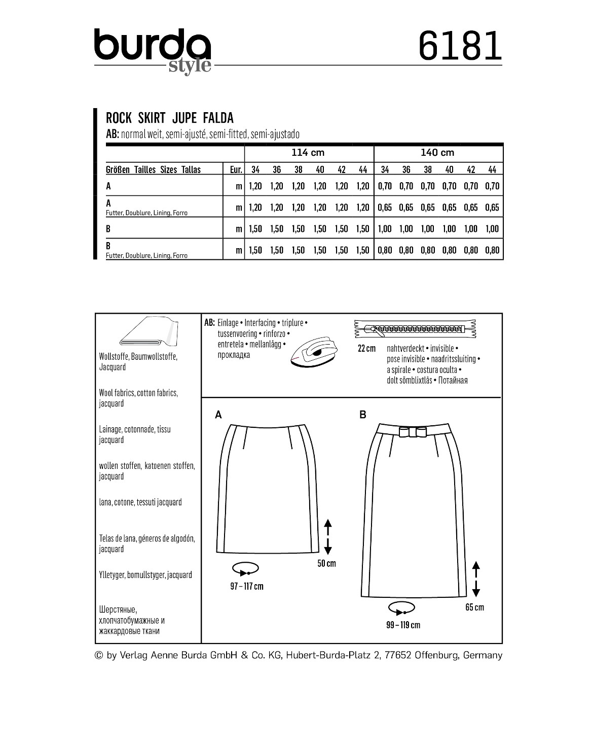 burda Schnittmuster 6181 – Bild 2