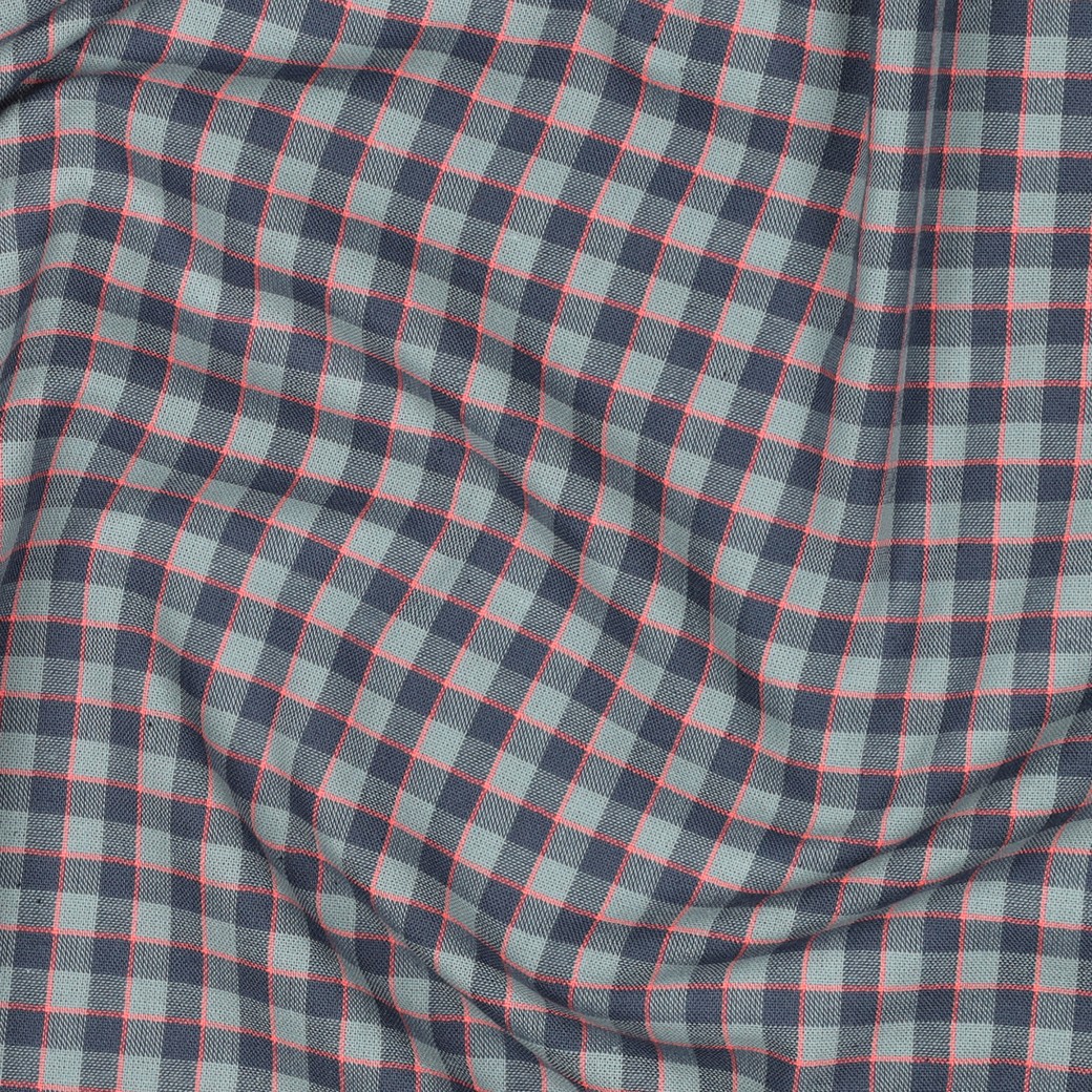 Baumwollstoff – garngefärbte Karos Teal