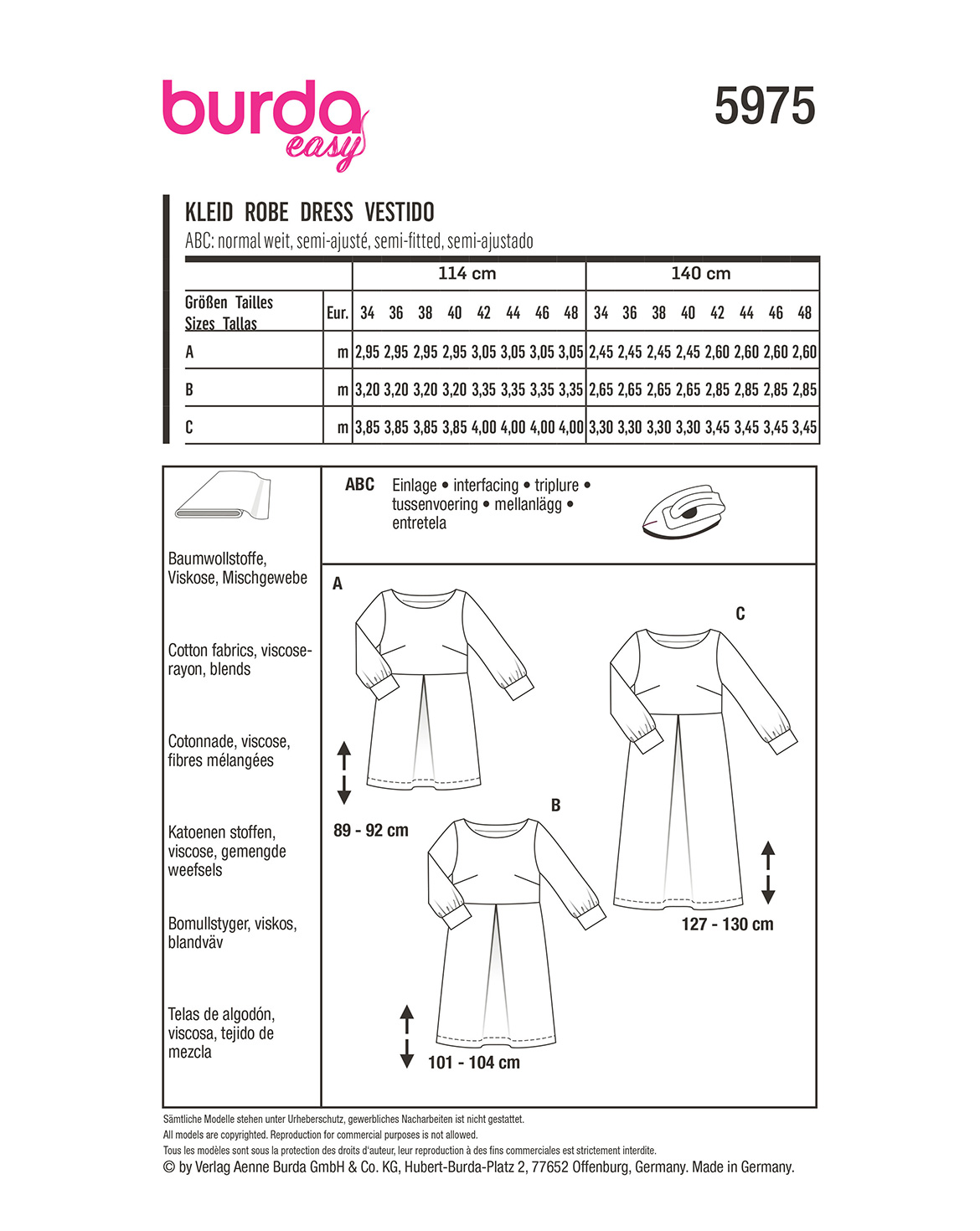 burda Schnittmuster 5975 – Bild 2