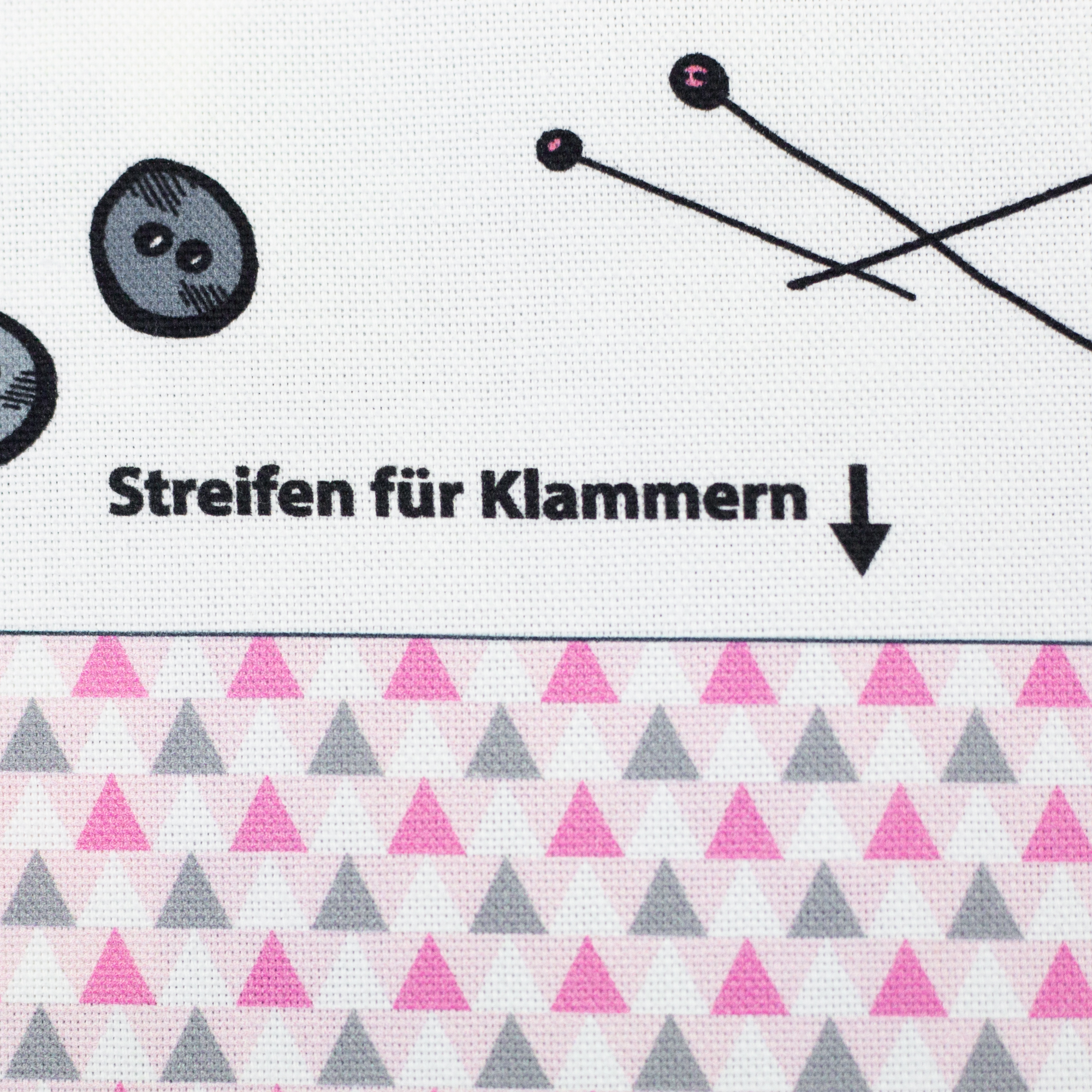 My Sewing Bag Panel Dunkelblau/Pink – DIY Nähutensilien-Tasche Canvas