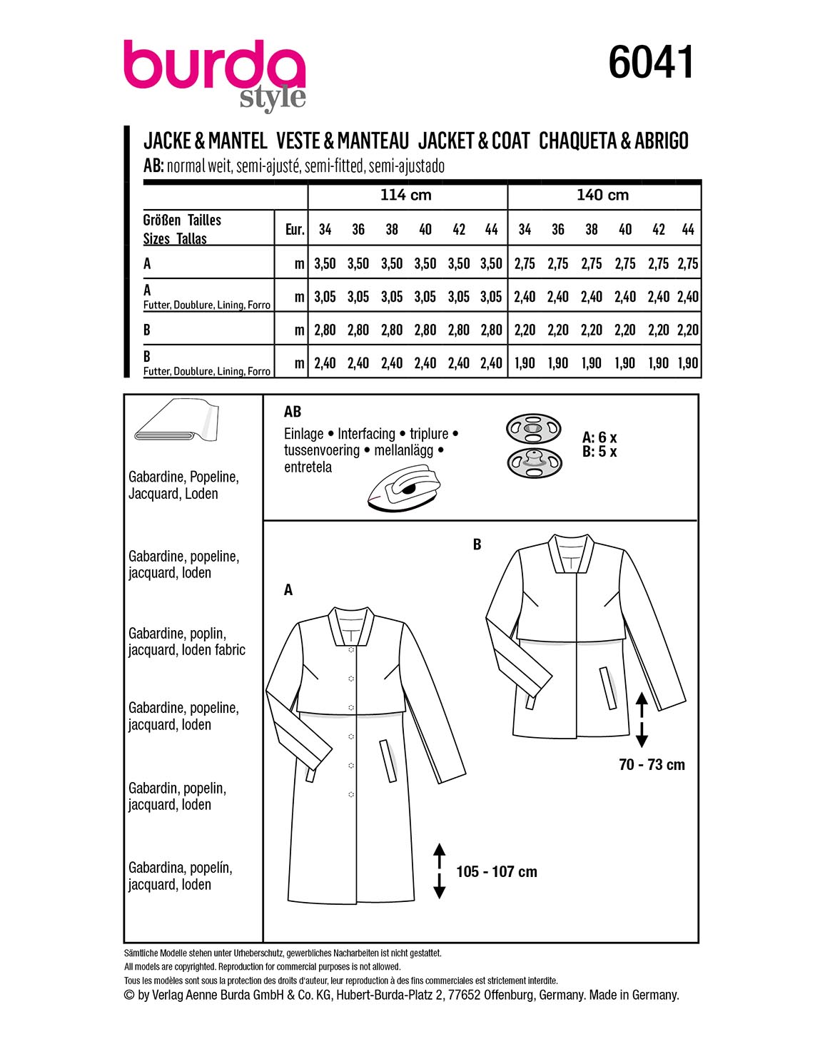 burda Schnittmuster 6041 – Bild 2