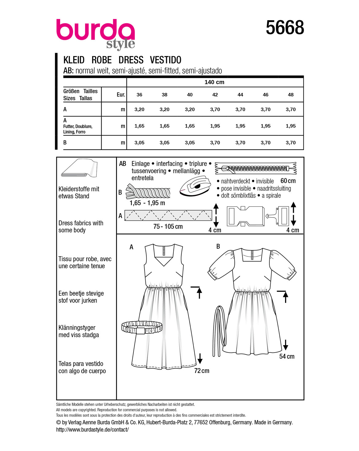 burda Schnittmuster 5668 – Bild 2