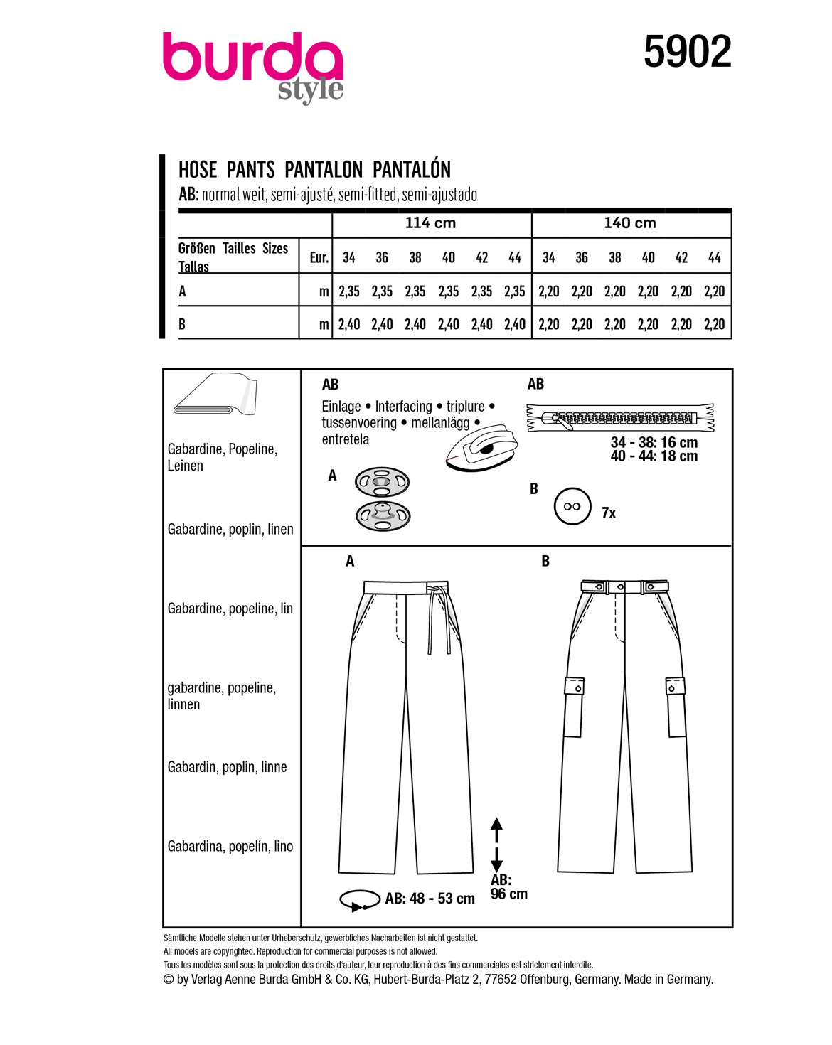 burda Schnittmuster 5902 – Bild 2