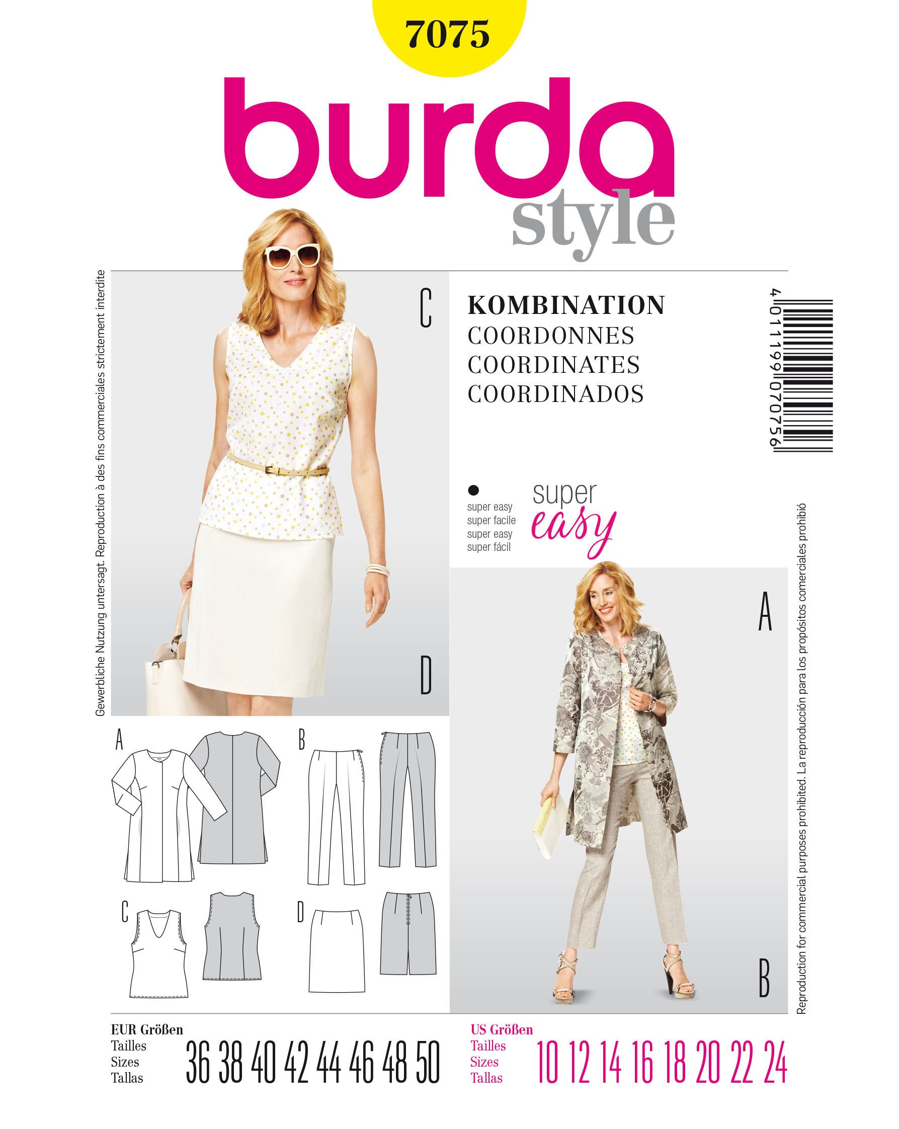 burda Schnittmuster 7075 – Bild 1