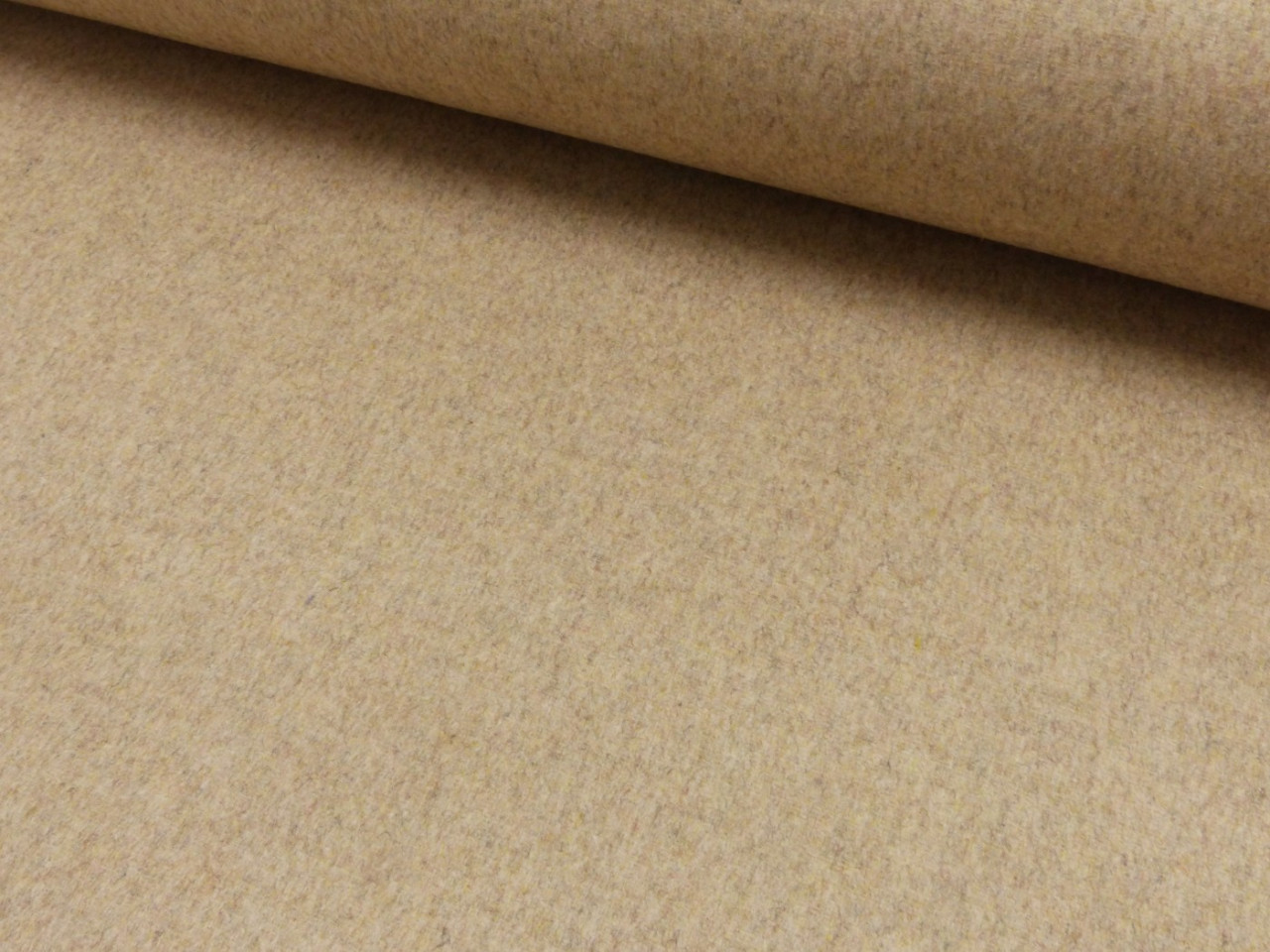 Mantel Wollstoff Beige meliert