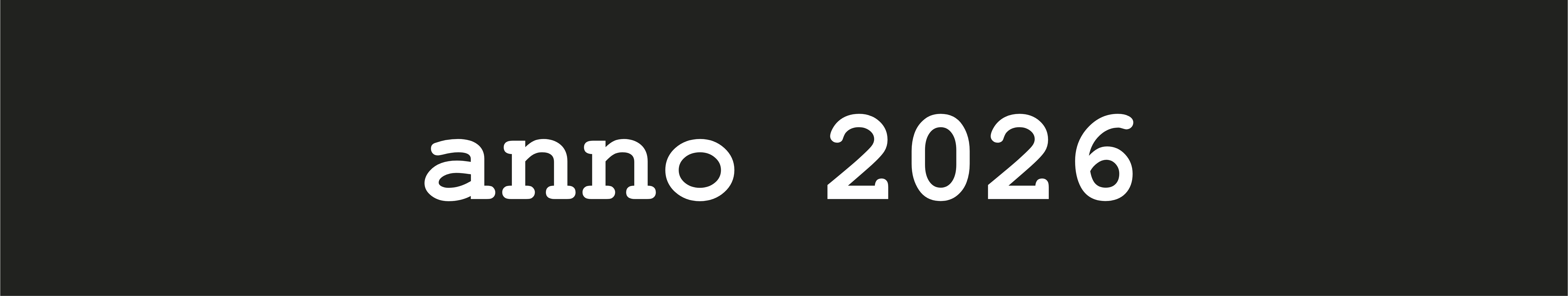 Weblabel Anno 2026 – gewebtes Etikett mit Schriftzug