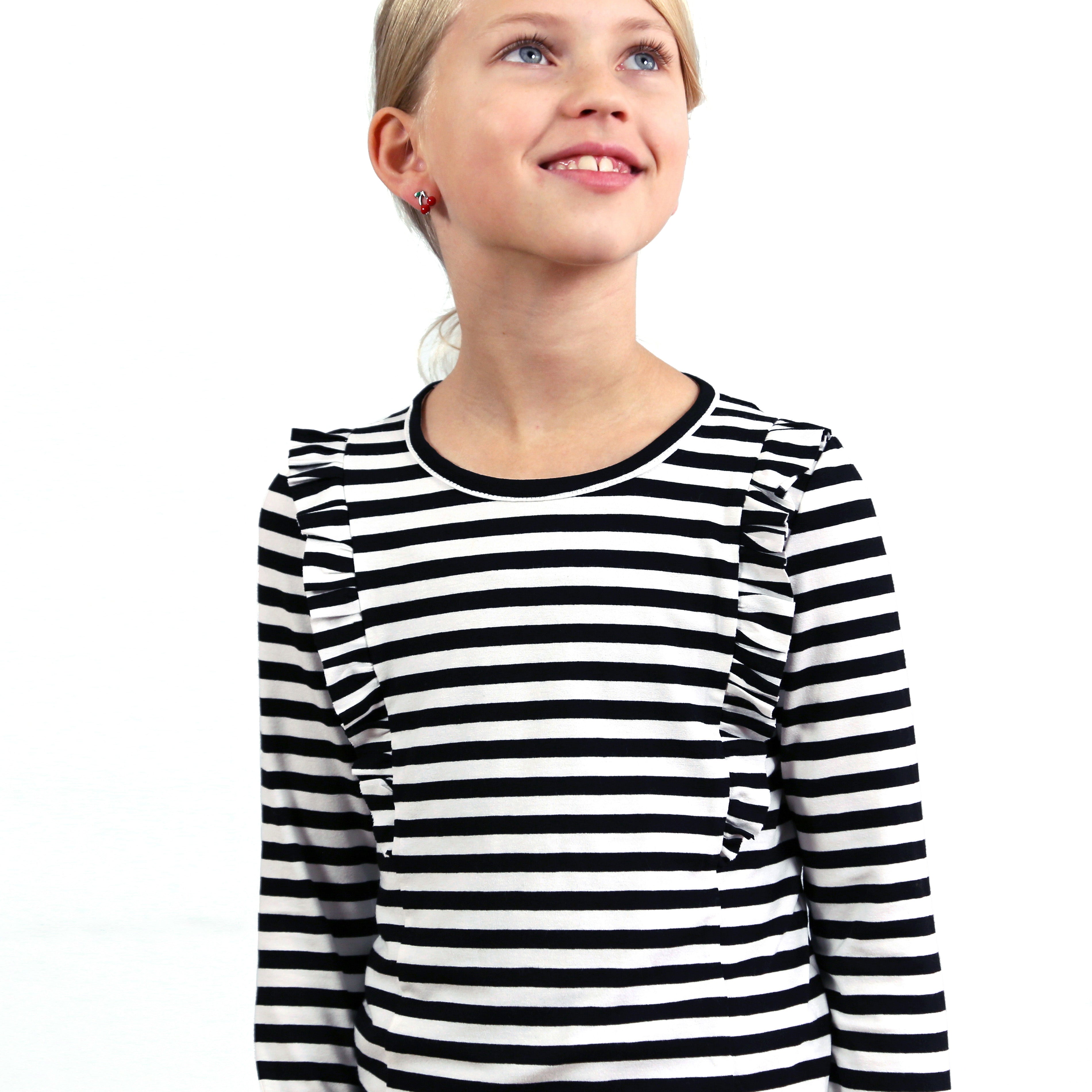 Schnittmuster SARA – Kindershirt mit kleinen Rüschchen, STUDIO SCHNITTREIF