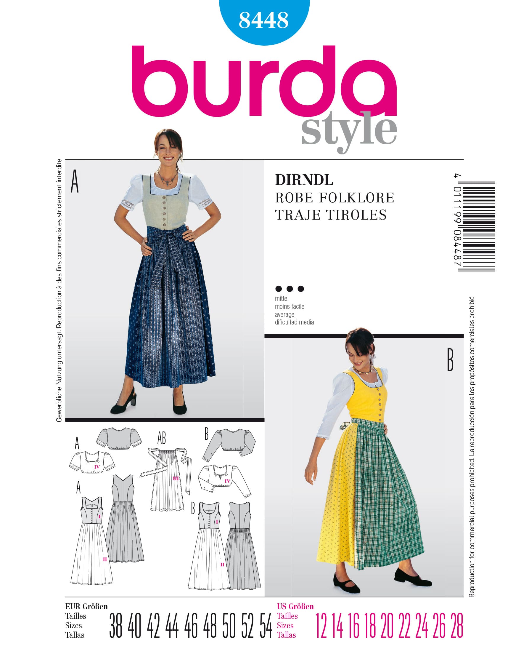 burda Schnittmuster 8448 – Bild 1