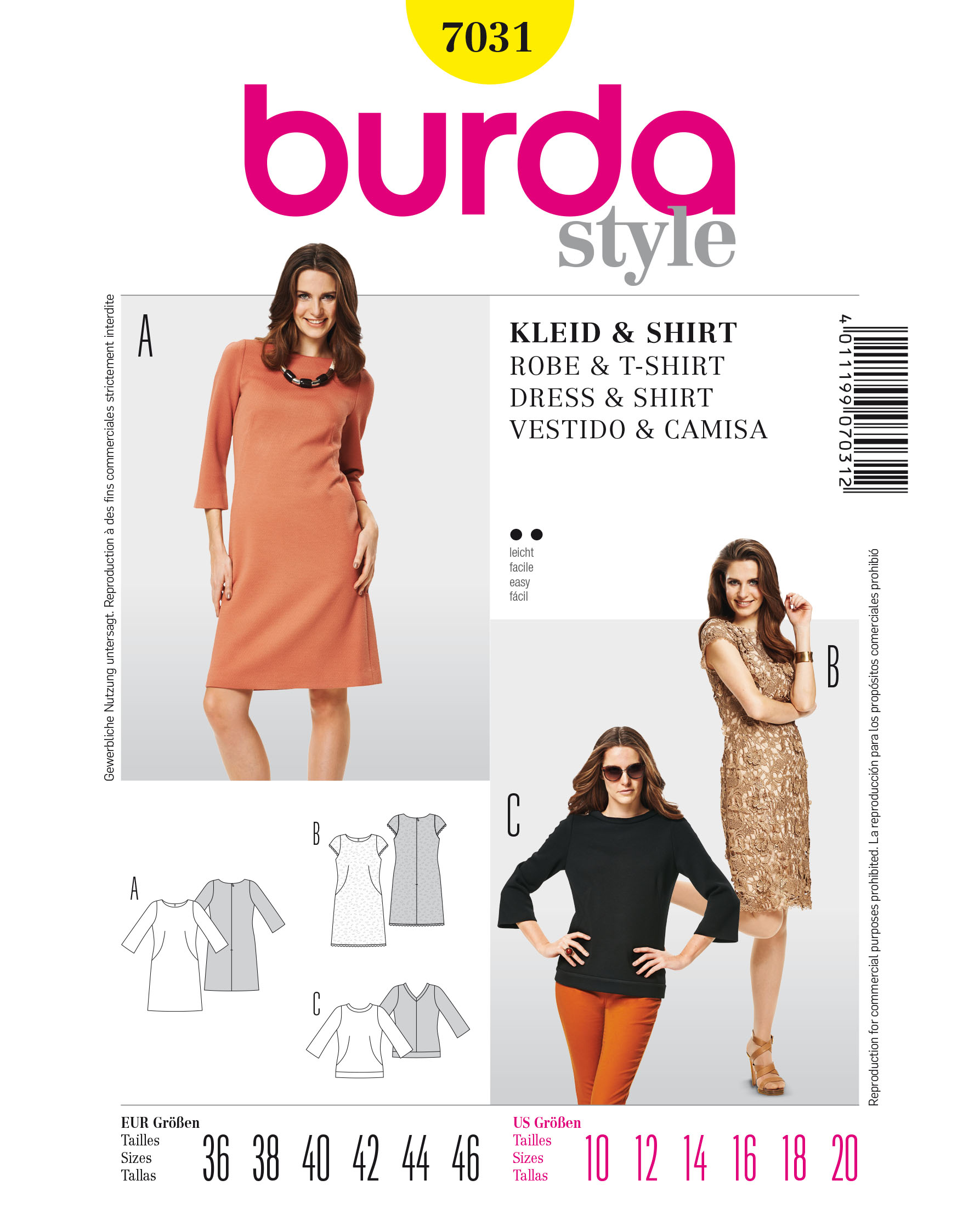 burda Schnittmuster 7031 – Bild 1