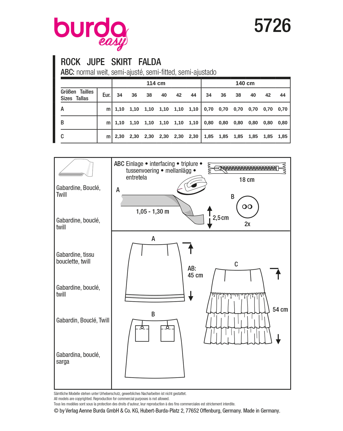 burda Schnittmuster 5726 – Bild 3
