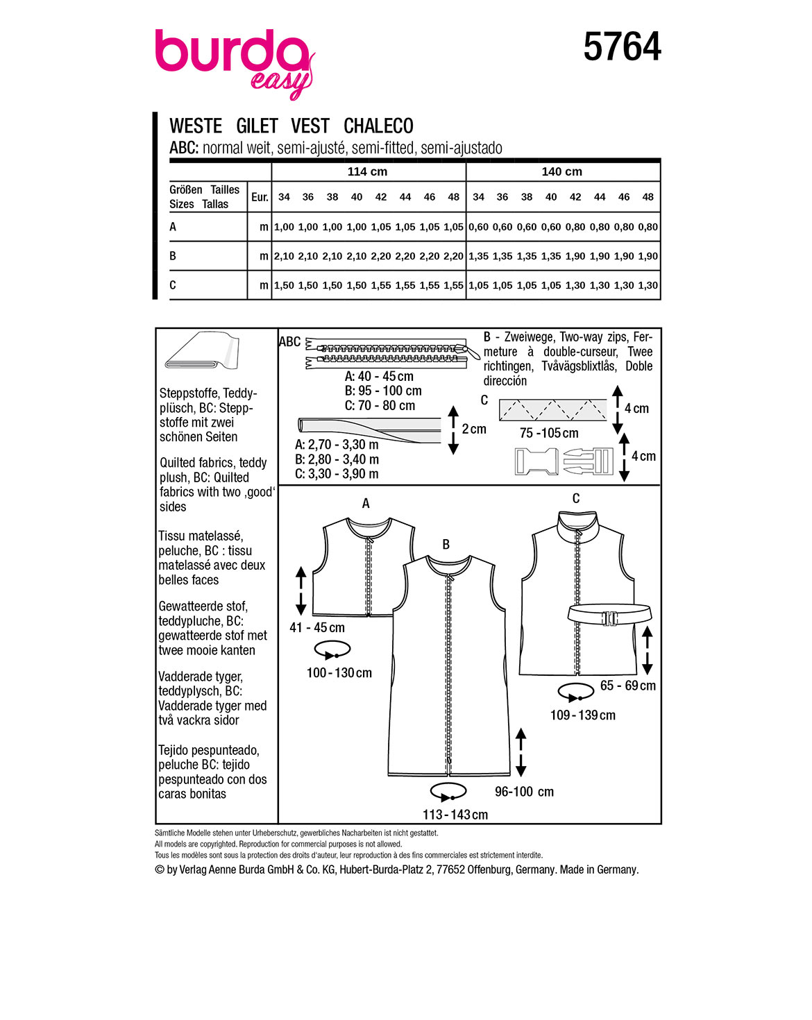 burda Schnittmuster 5764 – Bild 3