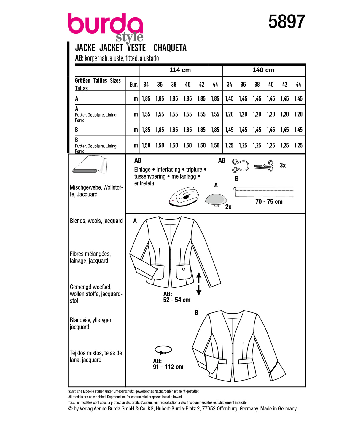 burda Schnittmuster 5897 – Bild 2
