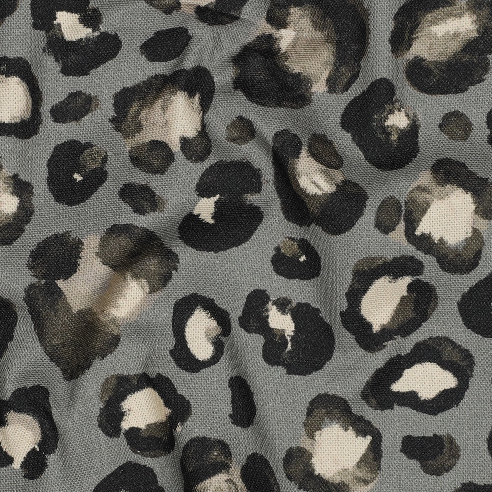 Canvas Leo Salbei – kräftiger Baumwoll-Canvas mit Leoparden-Print