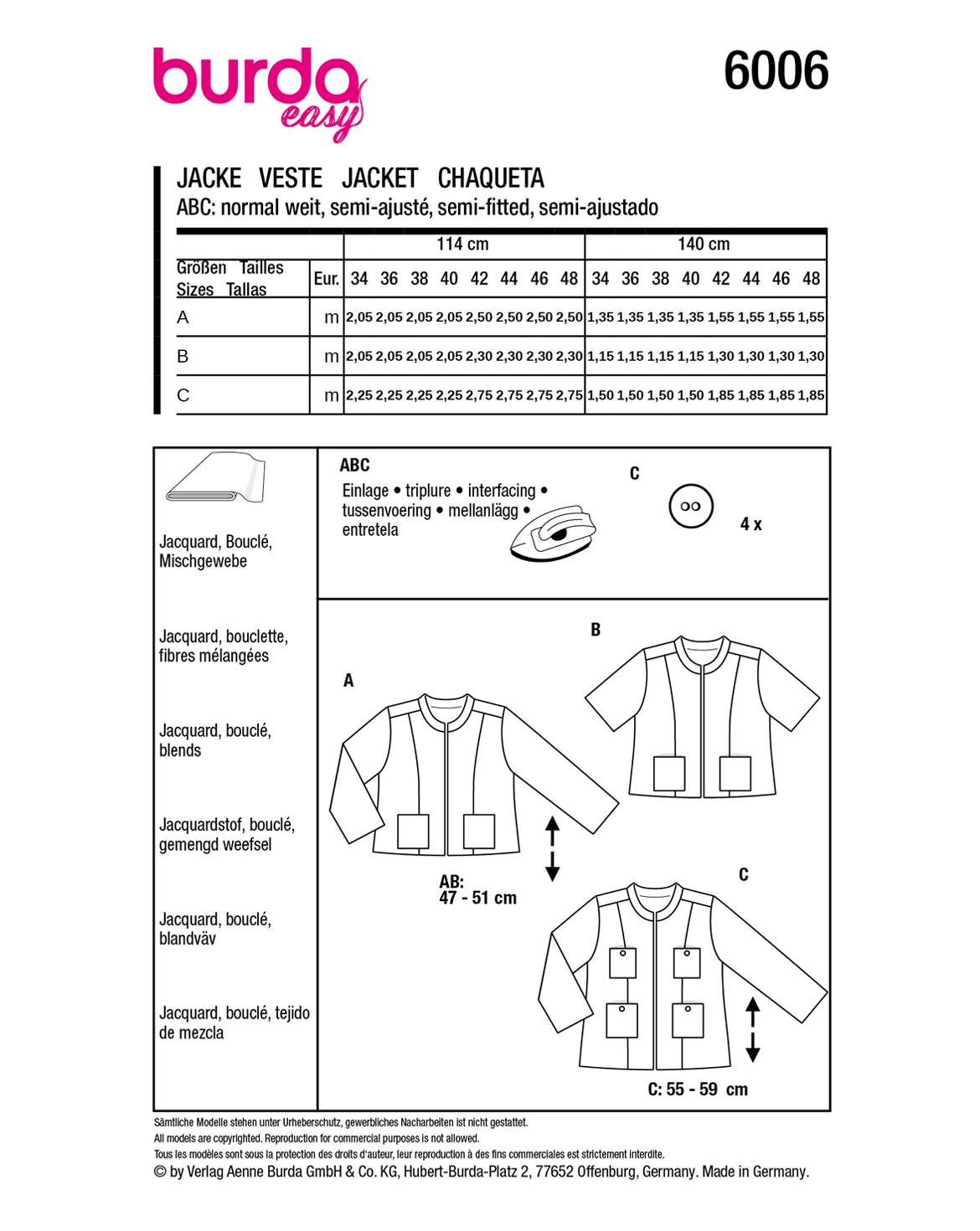 burda Schnittmuster 6006 – Bild 2