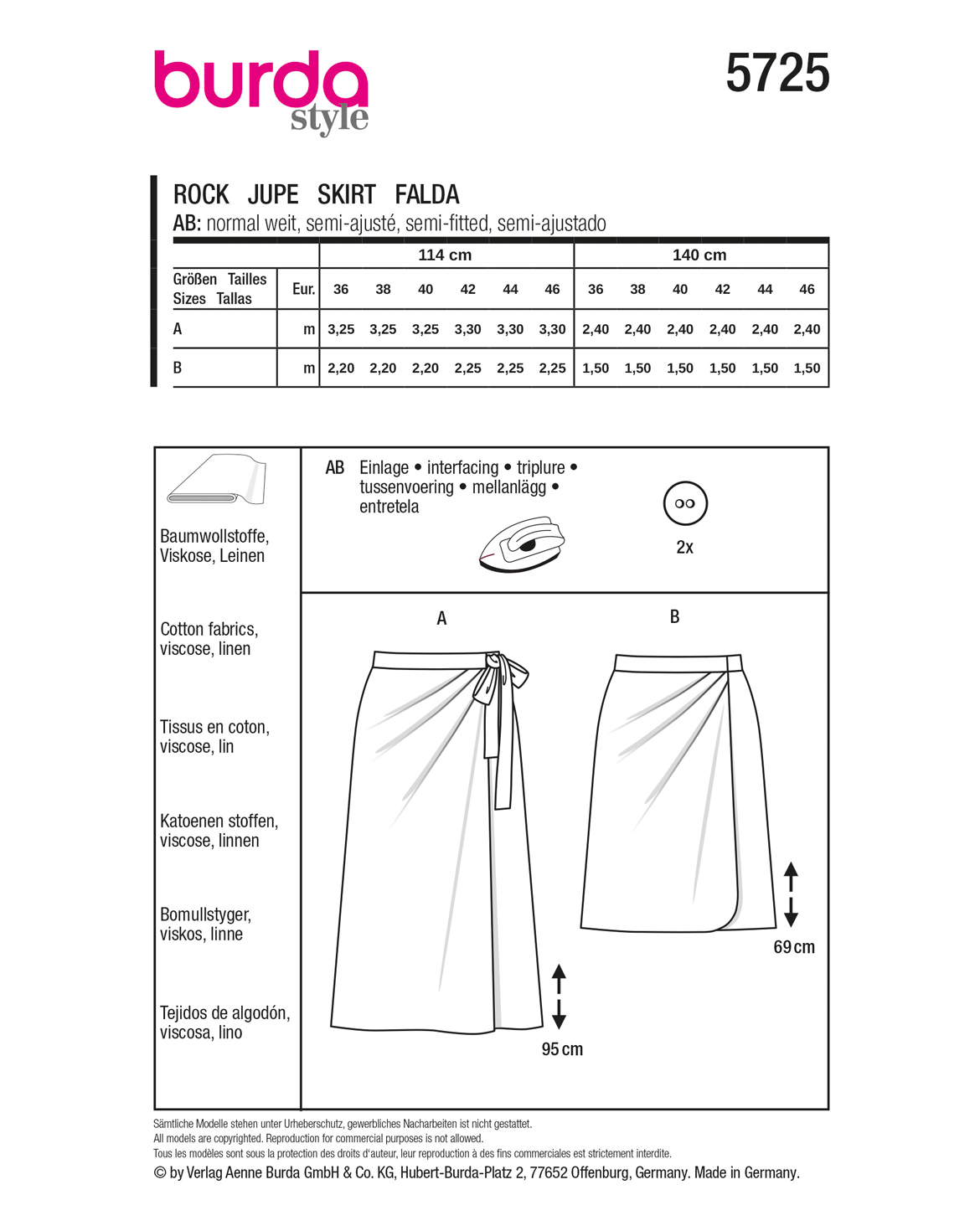 burda Schnittmuster 5725 – Bild 3