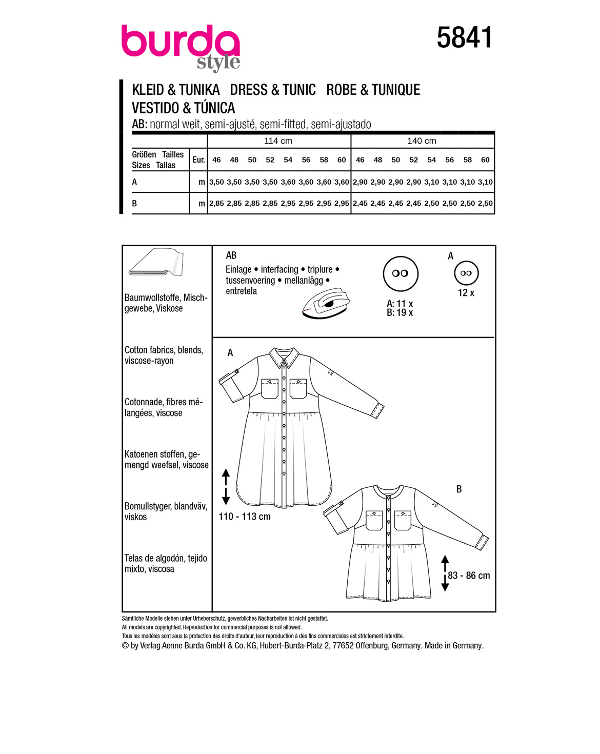 burda Schnittmuster 5841 – Bild 3