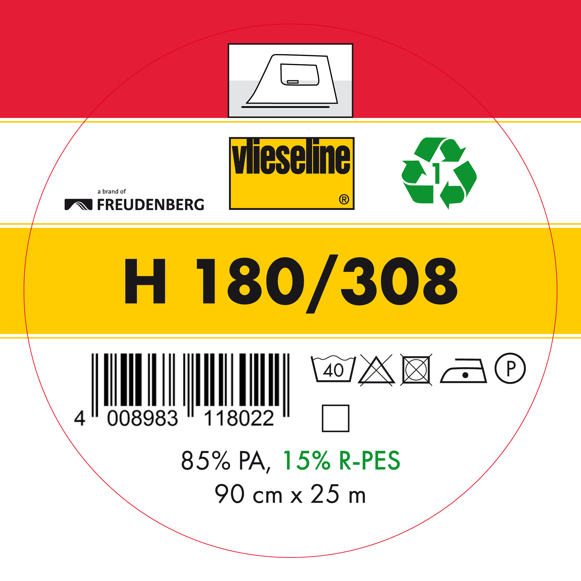 Vlieseline H180 – Original Etikett, EAN 4008983118022