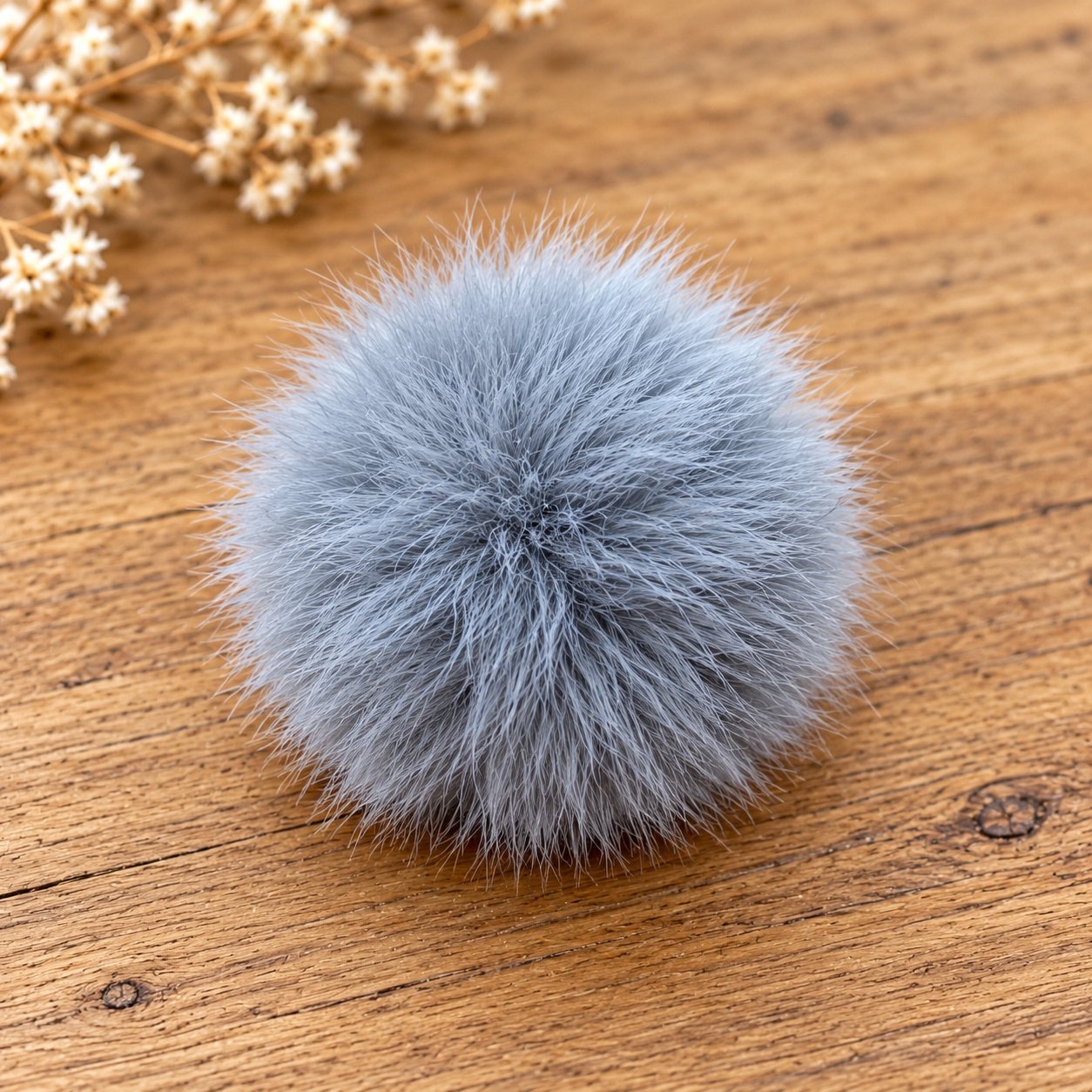 Kunstfell Bommel 3,5 cm Grau