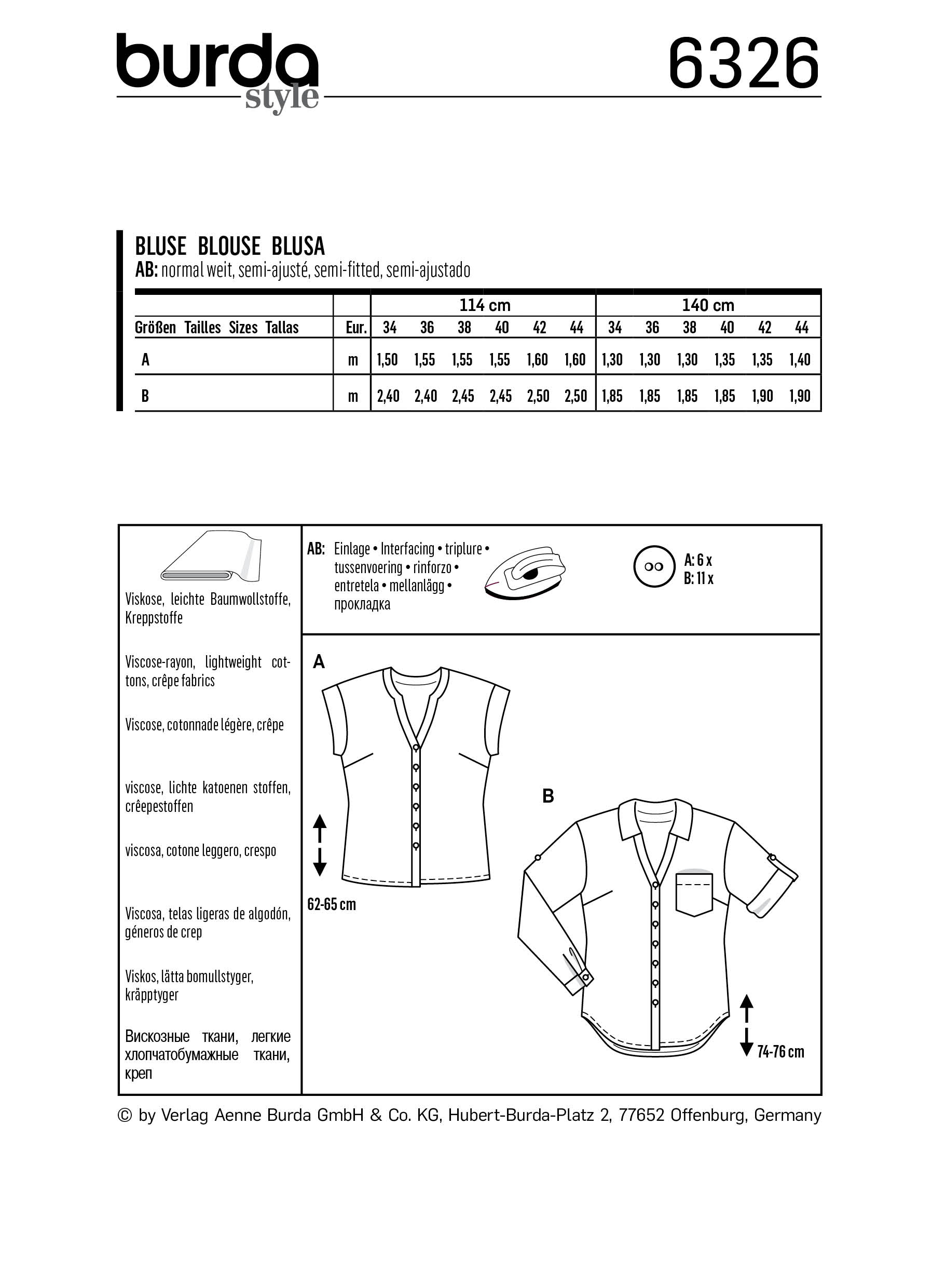 burda Schnittmuster 6326 – Bild 2