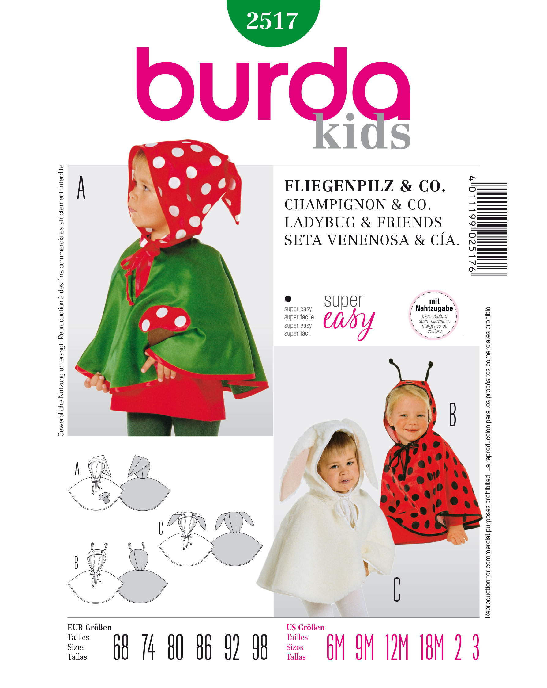 burda Schnittmuster 2517 – Bild 1