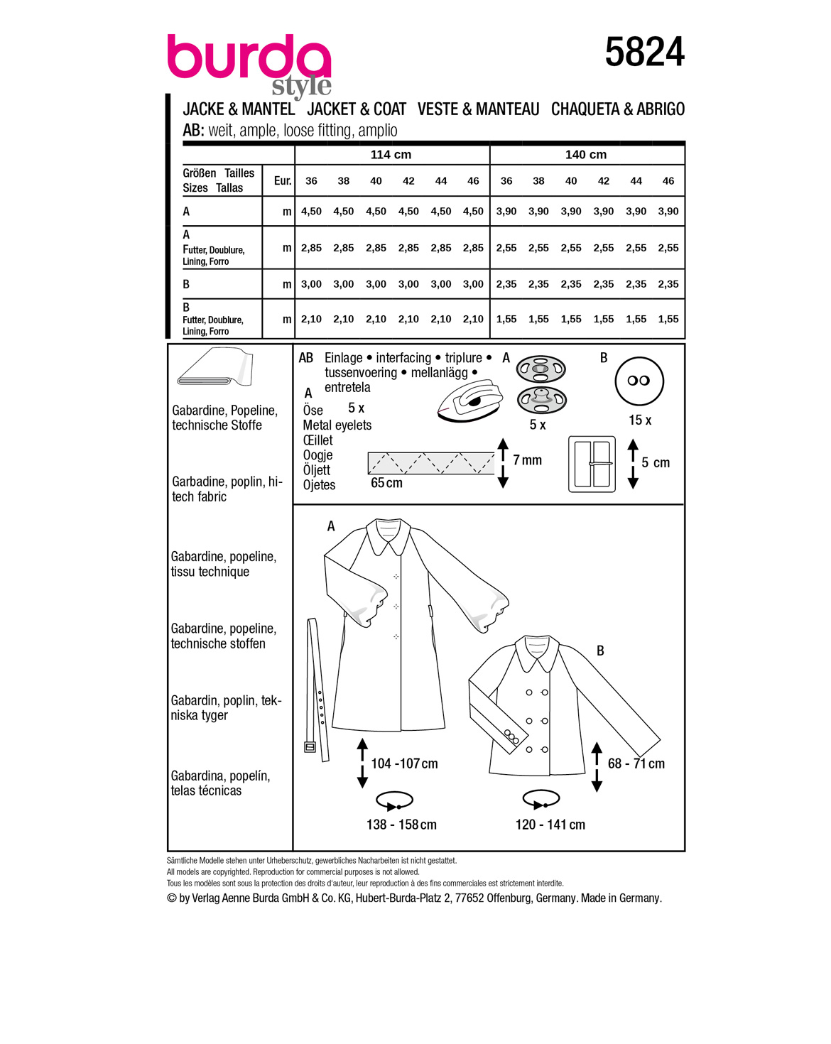 burda Schnittmuster 5824 – Bild 3
