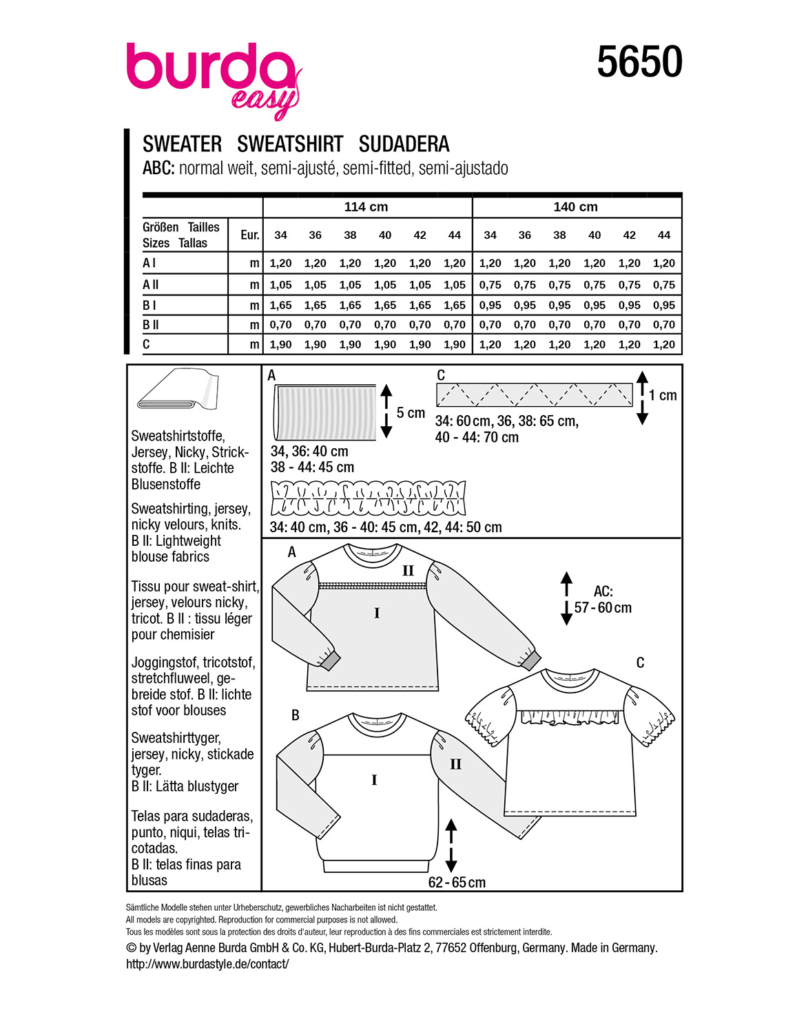 burda Schnittmuster 5650 – Bild 2