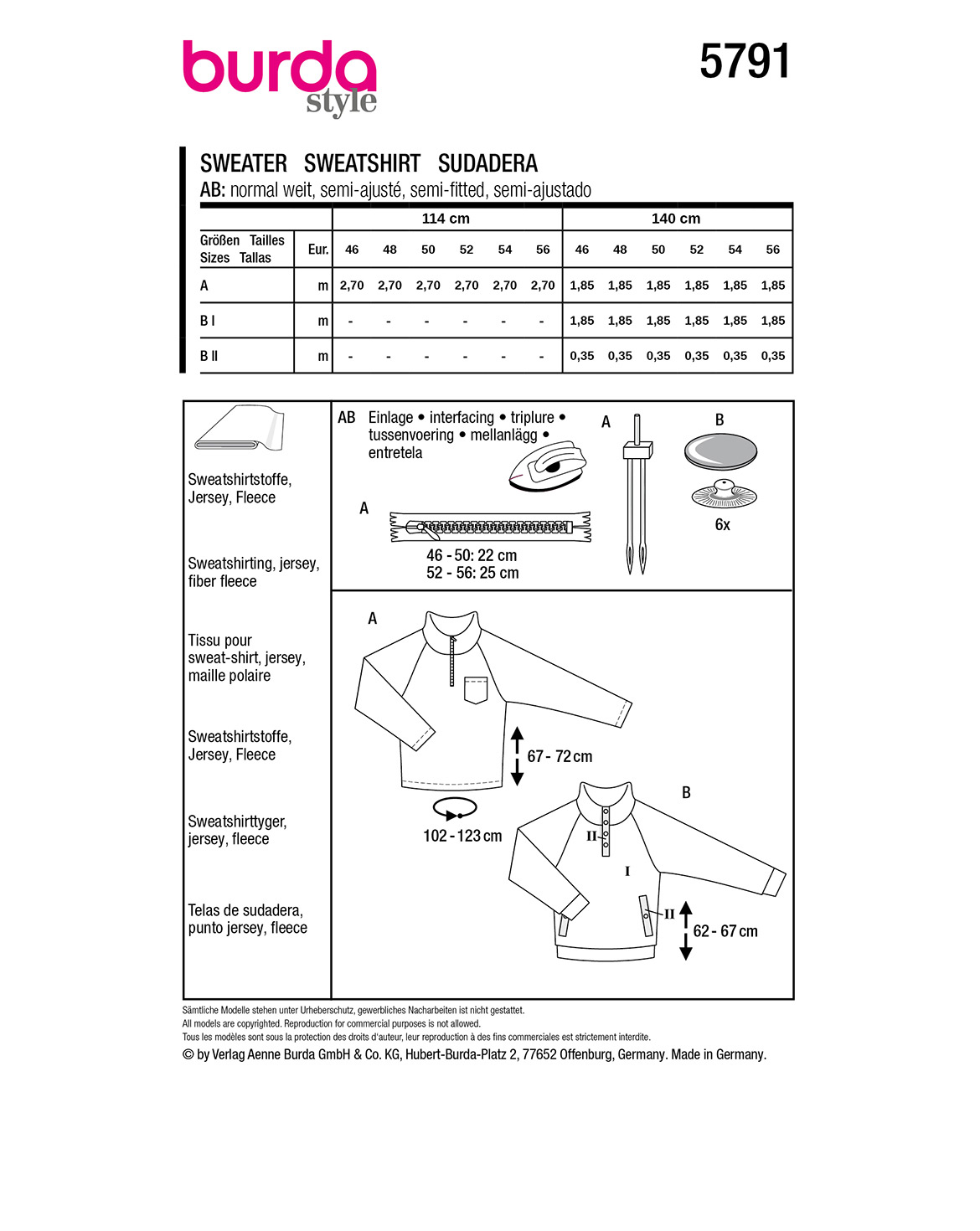 burda Schnittmuster 5791 – Bild 3