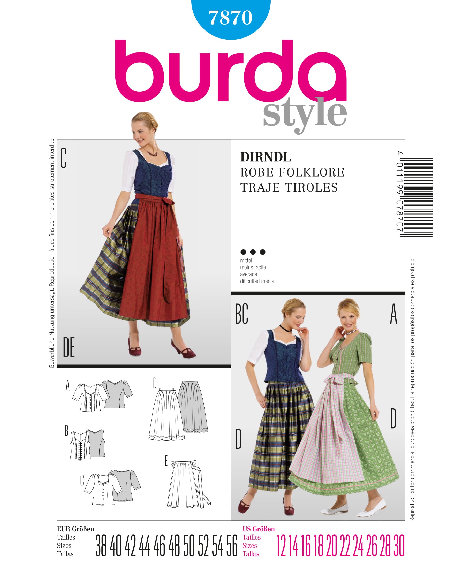 burda Schnittmuster 7870 – Bild 1