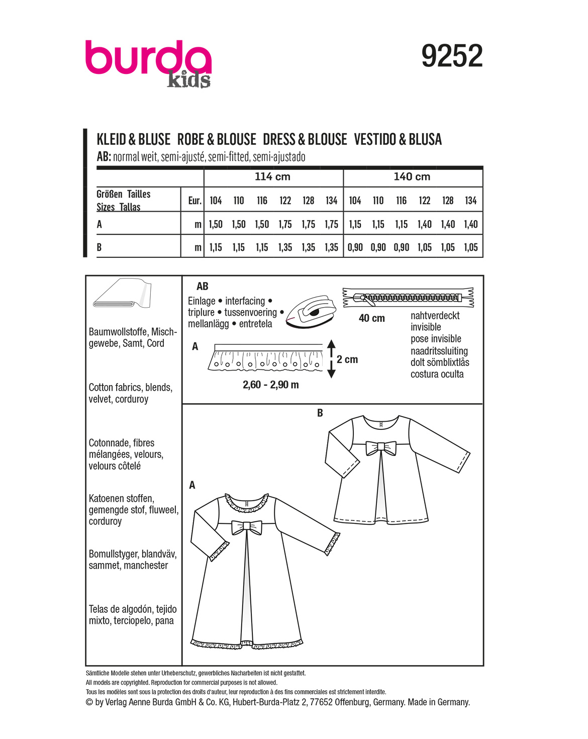 burda Schnittmuster 9252 – Bild 2