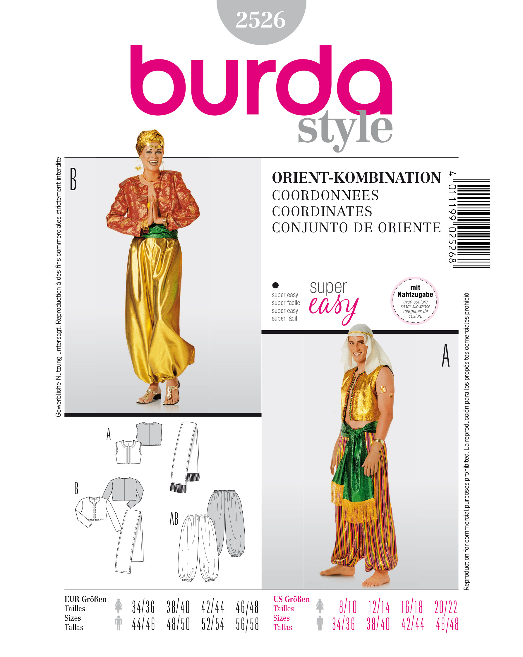 burda Schnittmuster 2526 – Bild 1