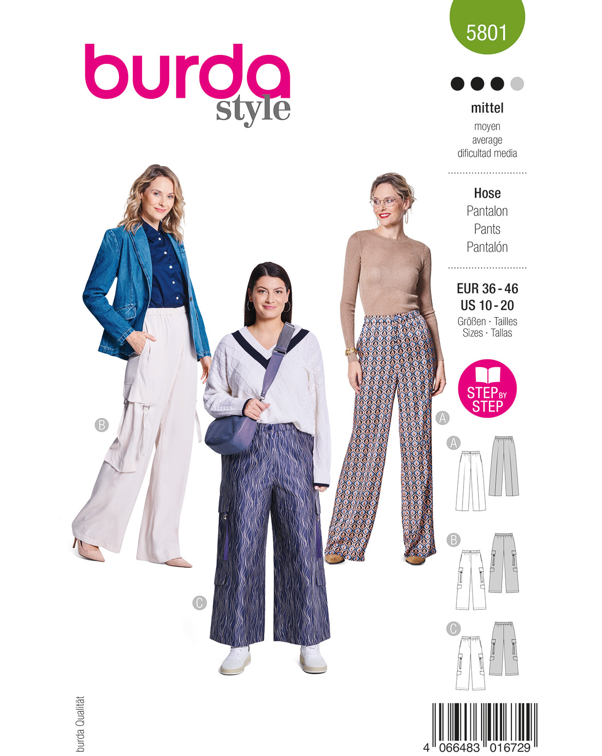 burda Schnittmuster 5801 – Bild 1
