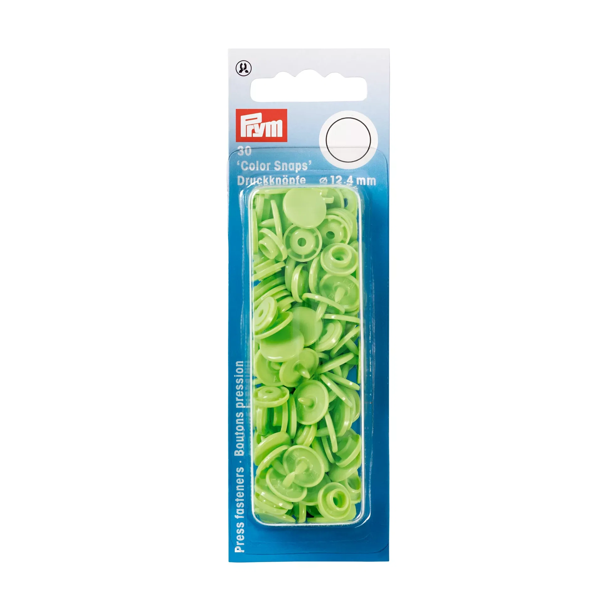 PRYM Nähfrei-Druckknöpfe "Color Snaps" rund 12,4mm apfel  393144 – offizielles Prym Produktfoto