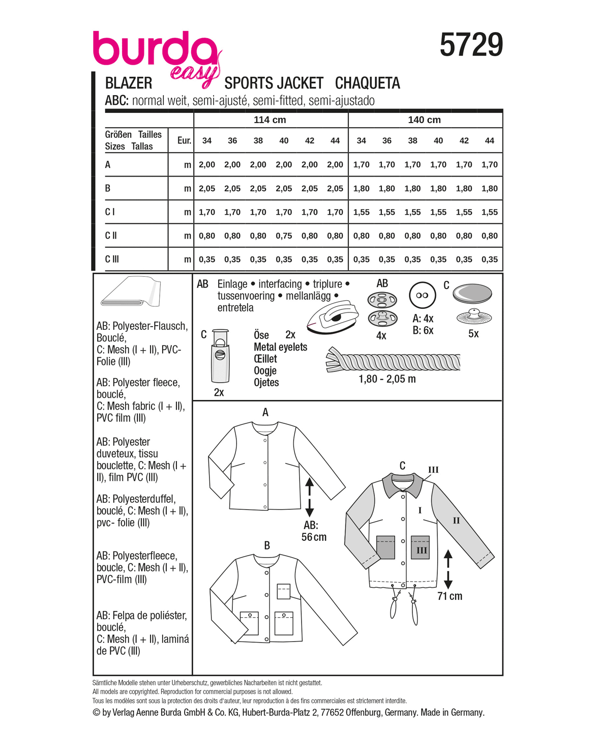 burda Schnittmuster 5729 – Bild 3