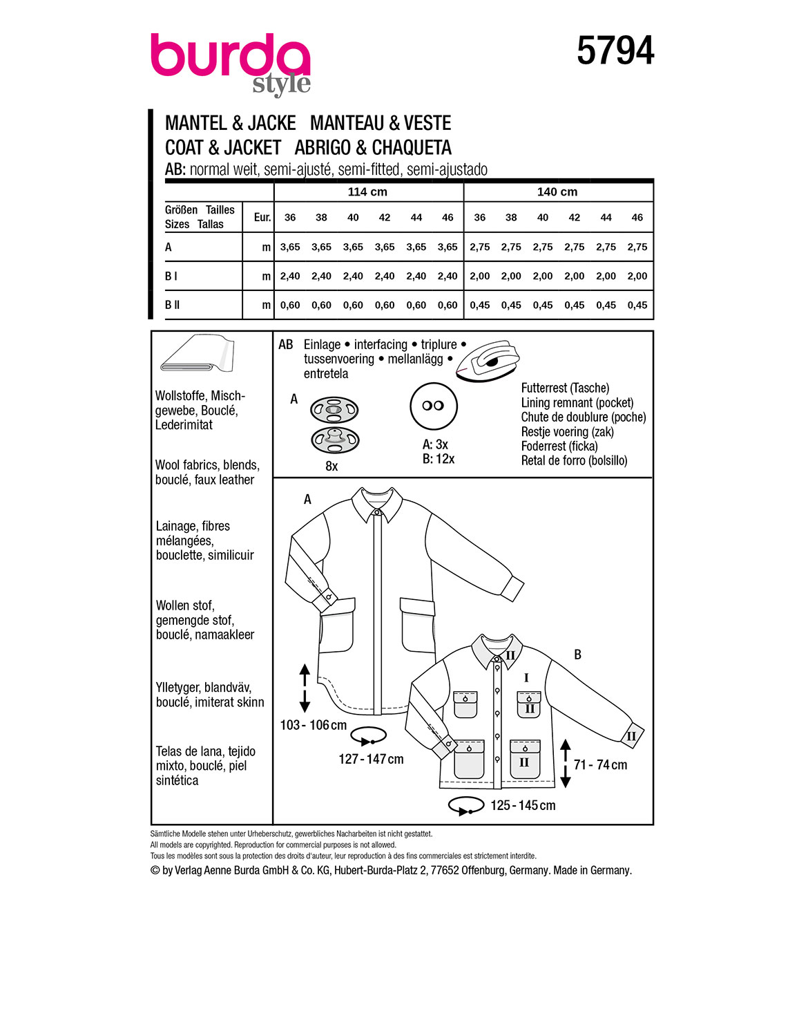 burda Schnittmuster 5794 – Bild 3