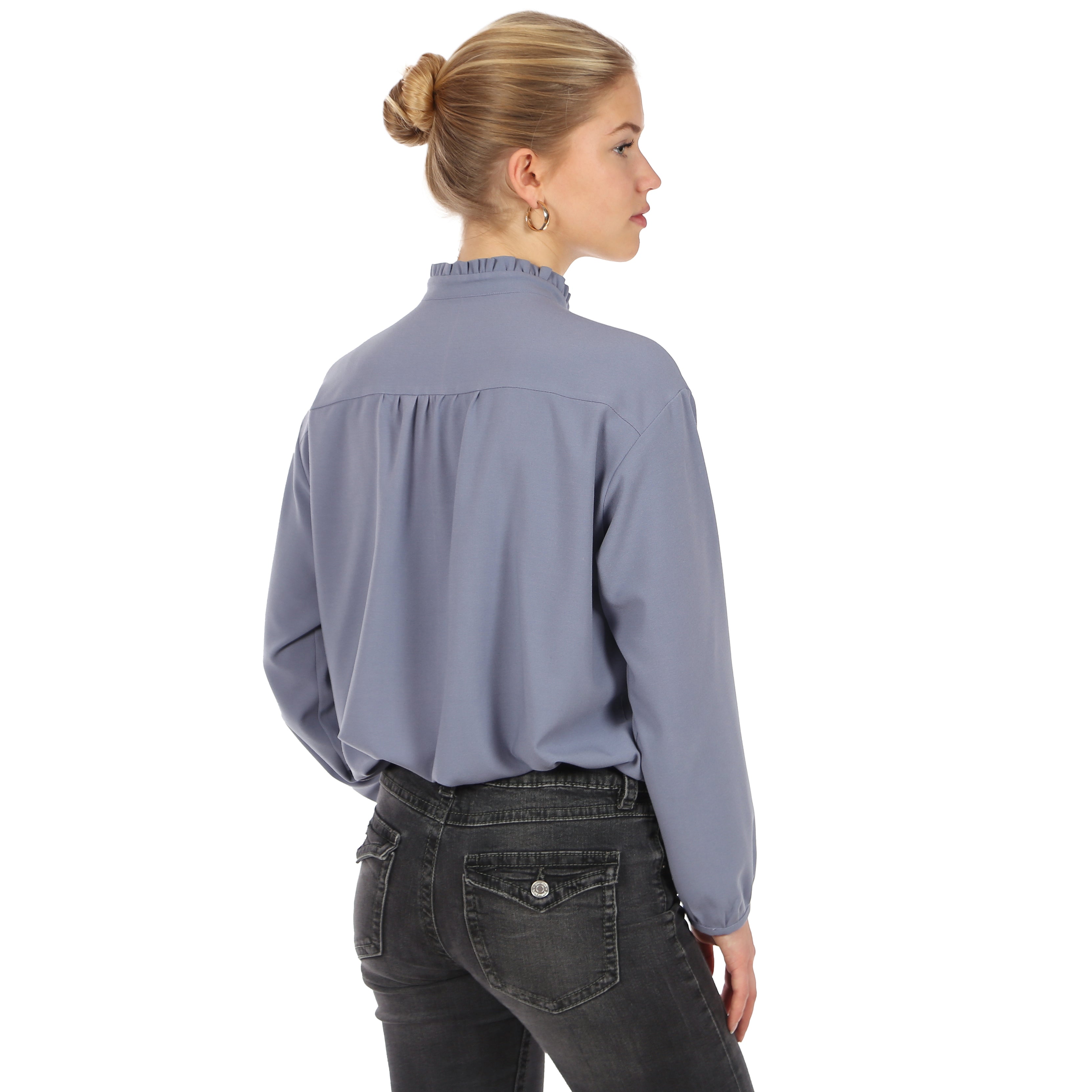 Schnittmuster FRAU LANA – elegante Bluse mit Rückenkragen, STUDIO SCHNITTREIF