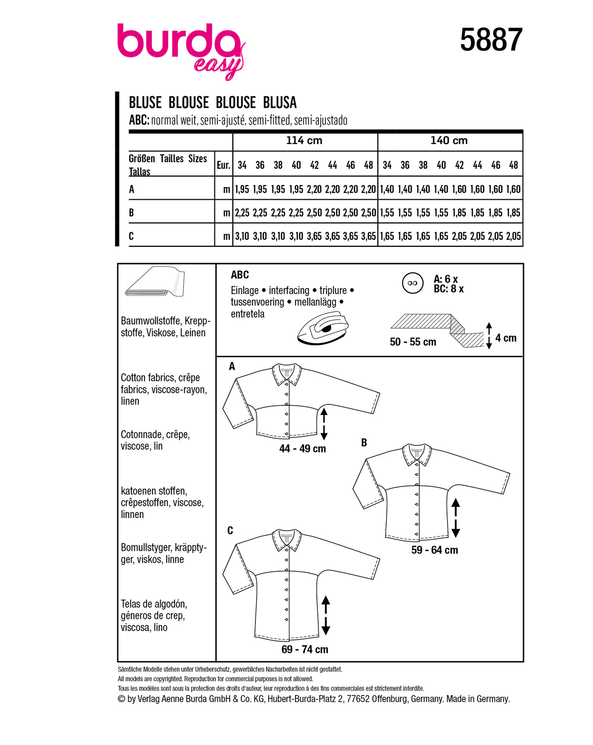 burda Schnittmuster 5887 – Bild 2