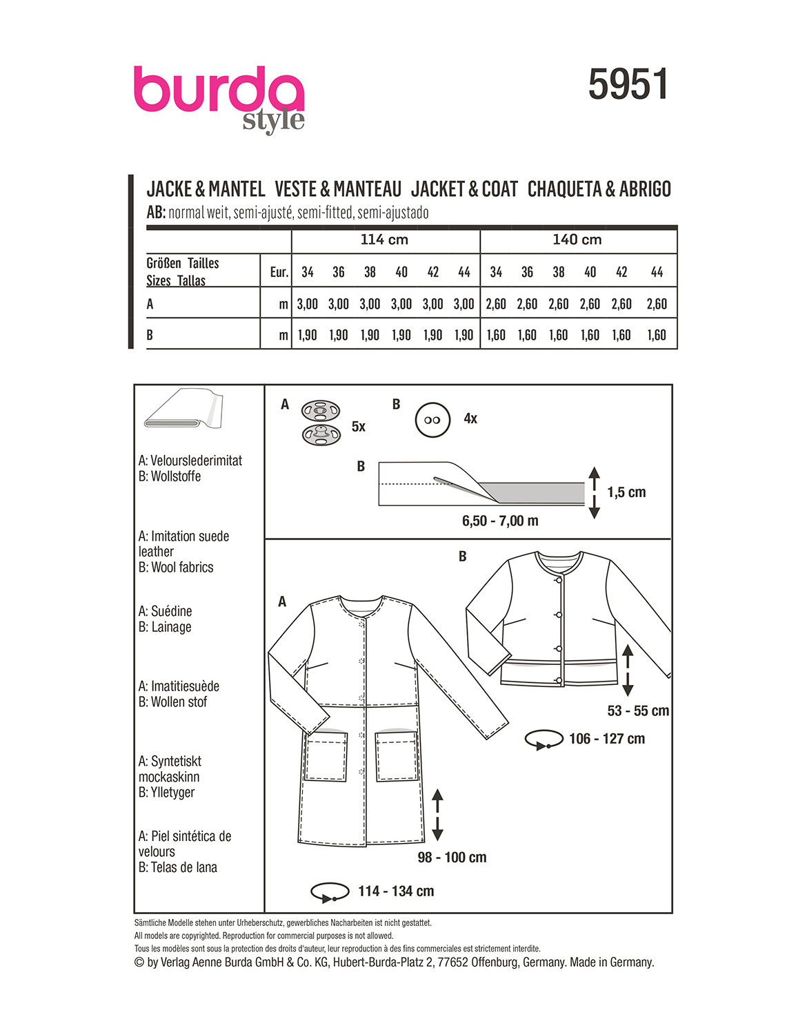 burda Schnittmuster 5951 – Bild 2