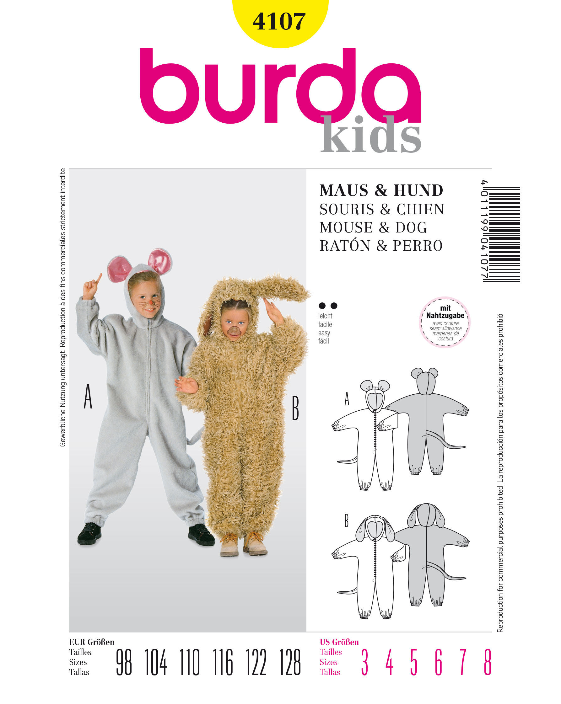 burda Schnittmuster 4107 – Bild 1