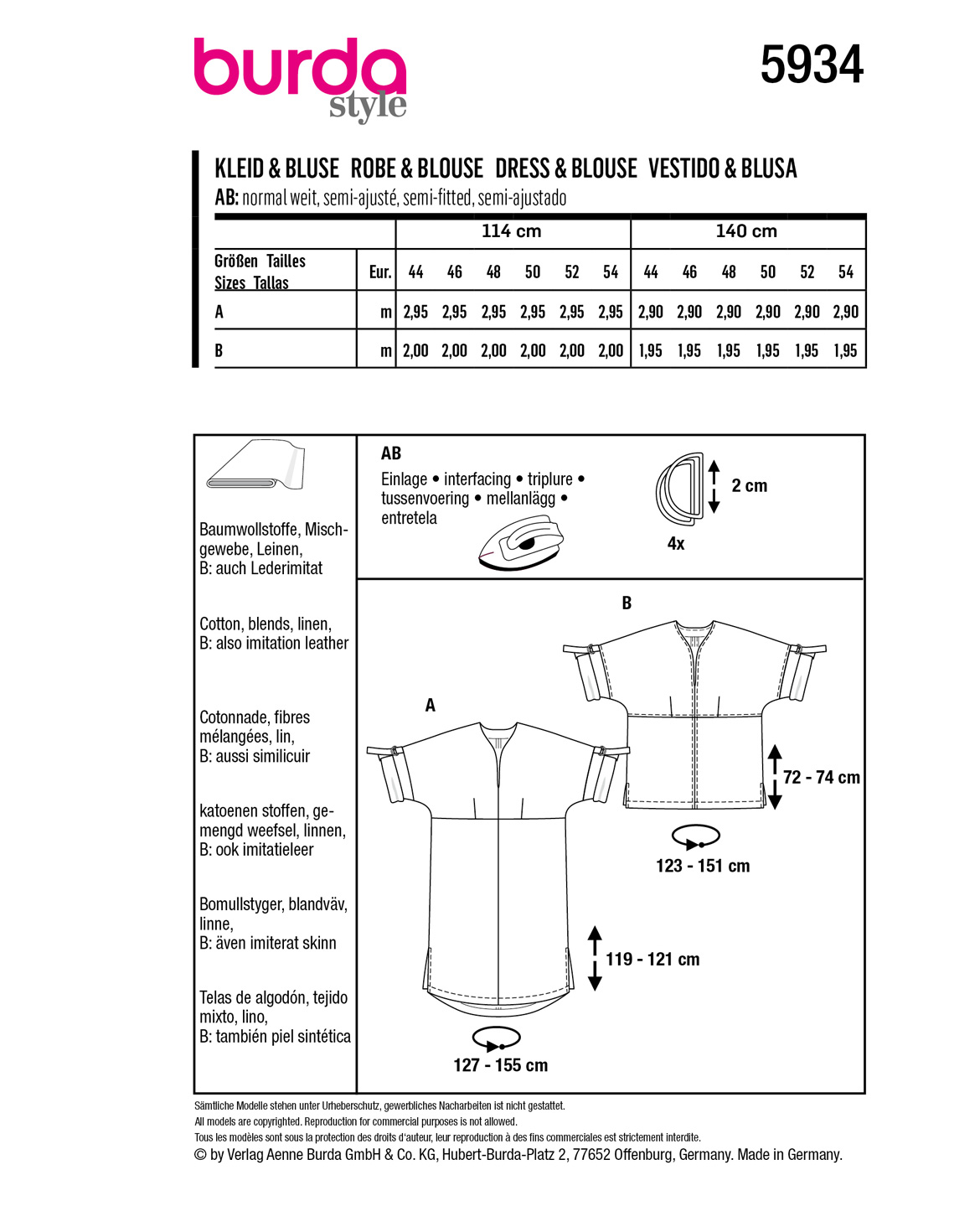 burda Schnittmuster 5934 – Bild 2