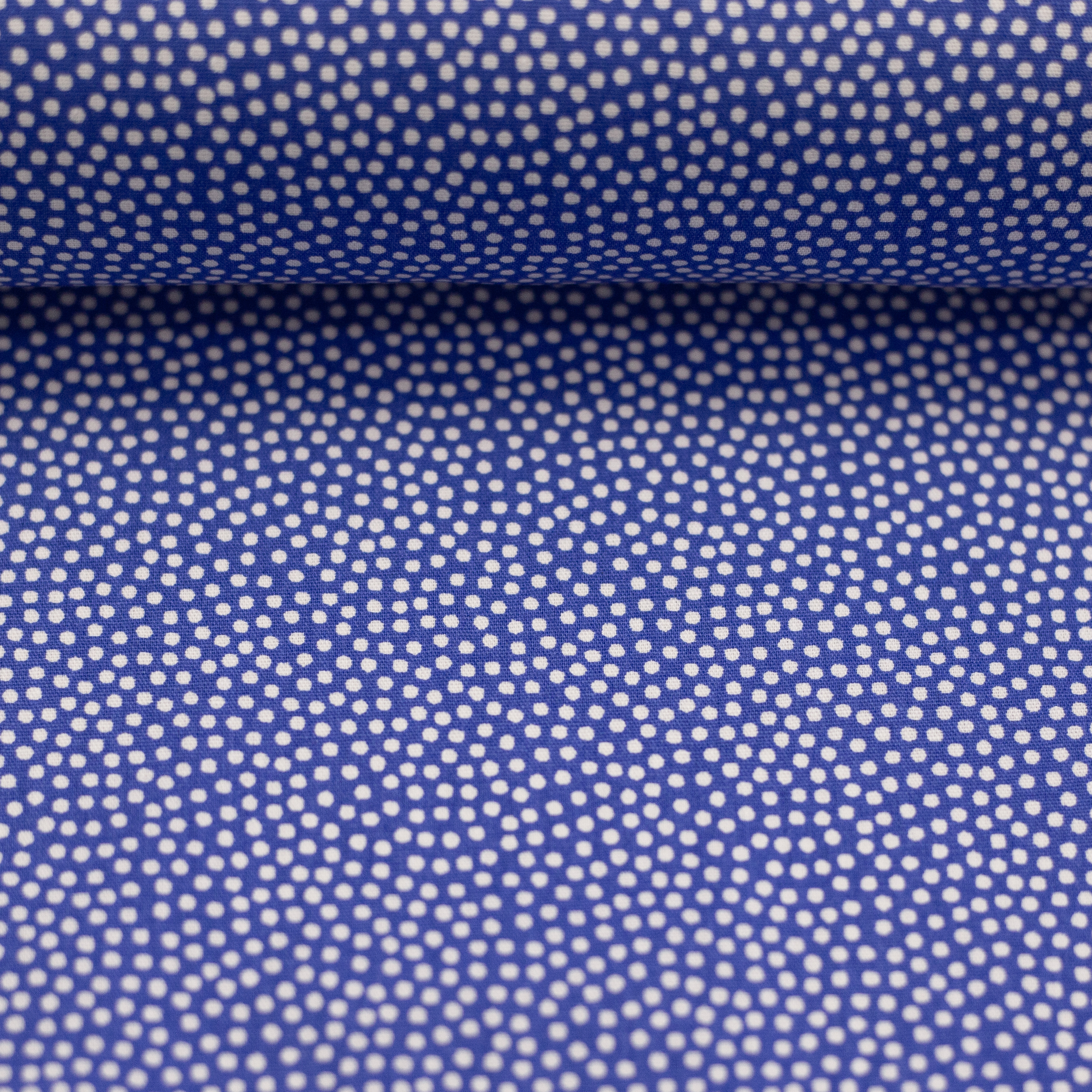 Baumwollstoff Punkte Royalblau