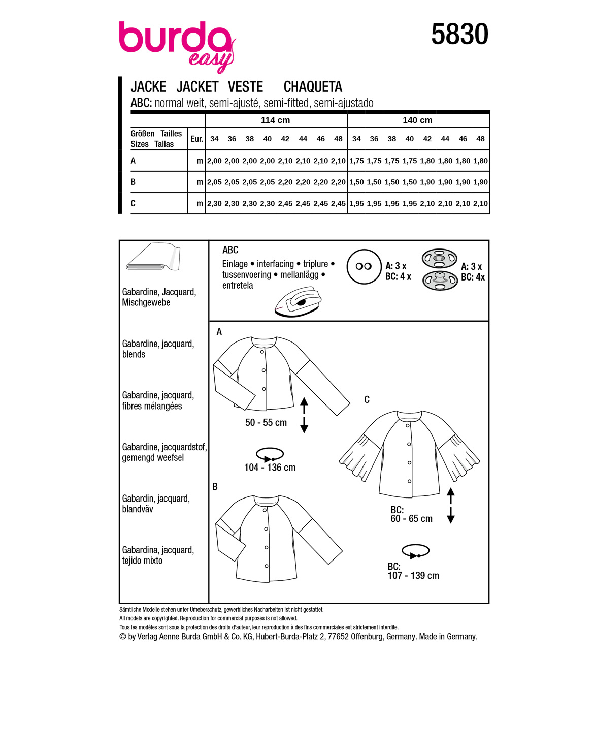 burda Schnittmuster 5830 – Bild 3