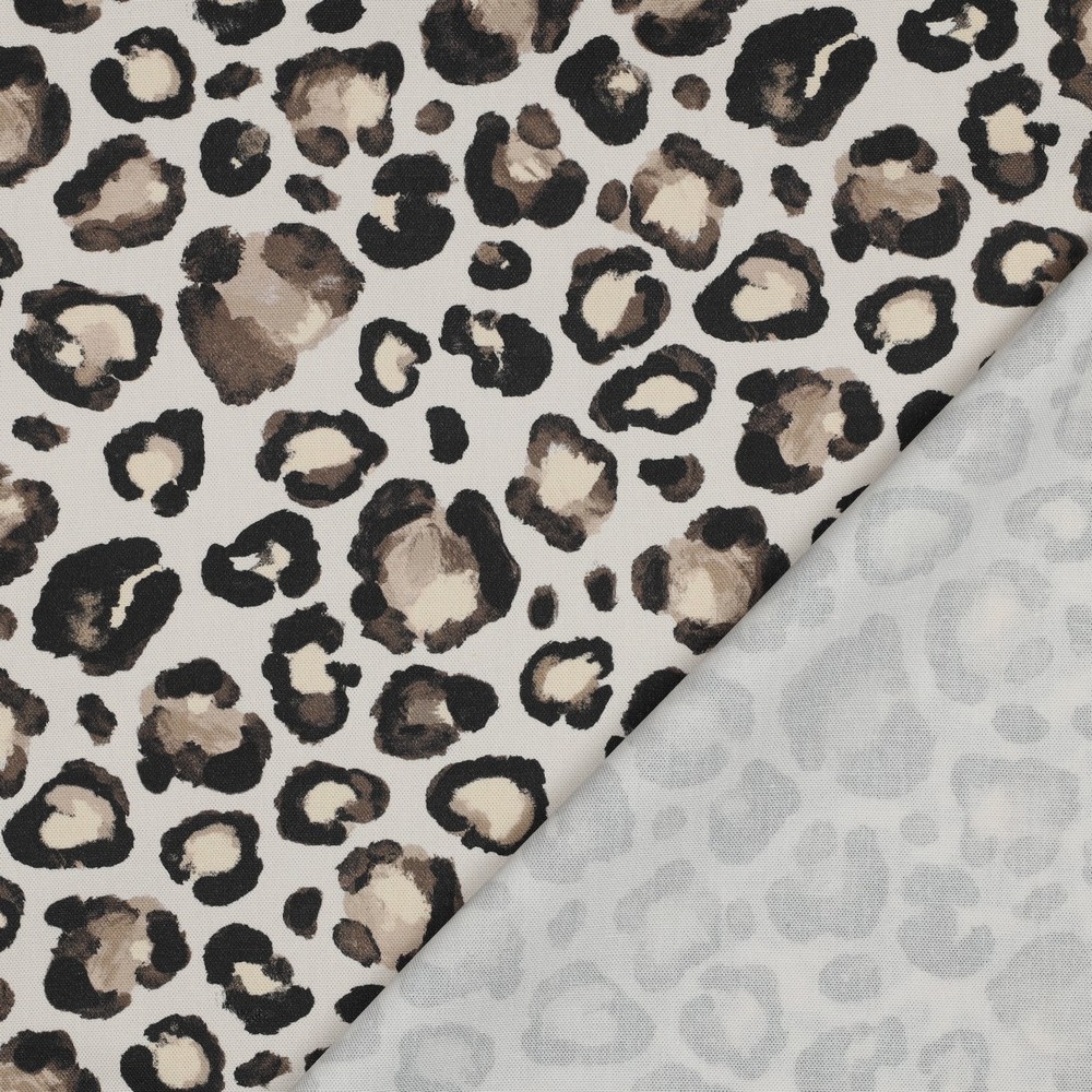 Canvas Leo Natur – kräftiger Baumwoll-Canvas mit Leoparden-Print