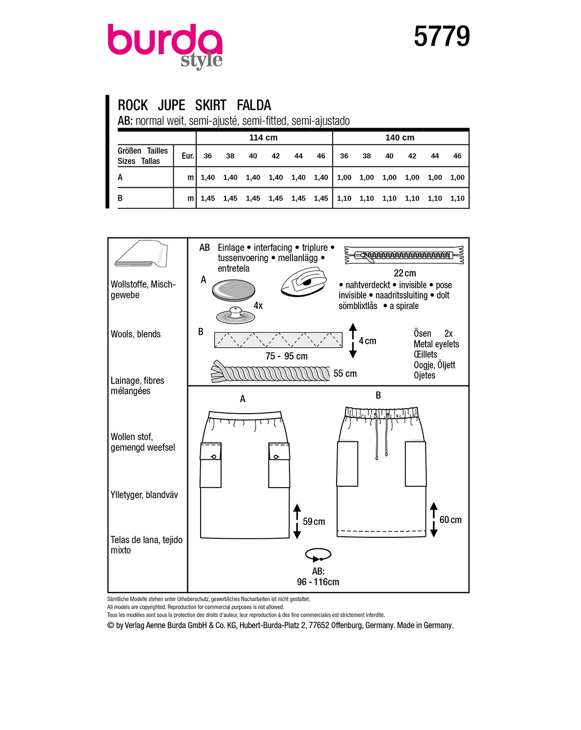 burda Schnittmuster 5779 – Bild 3