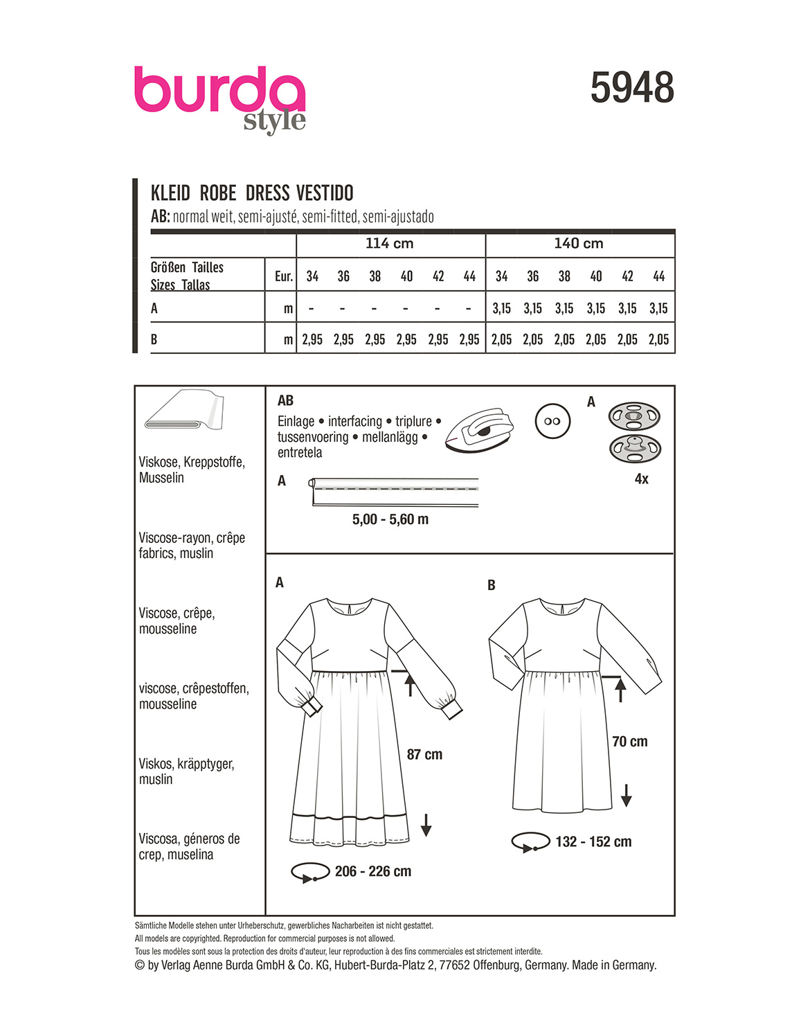burda Schnittmuster 5948 – Bild 2