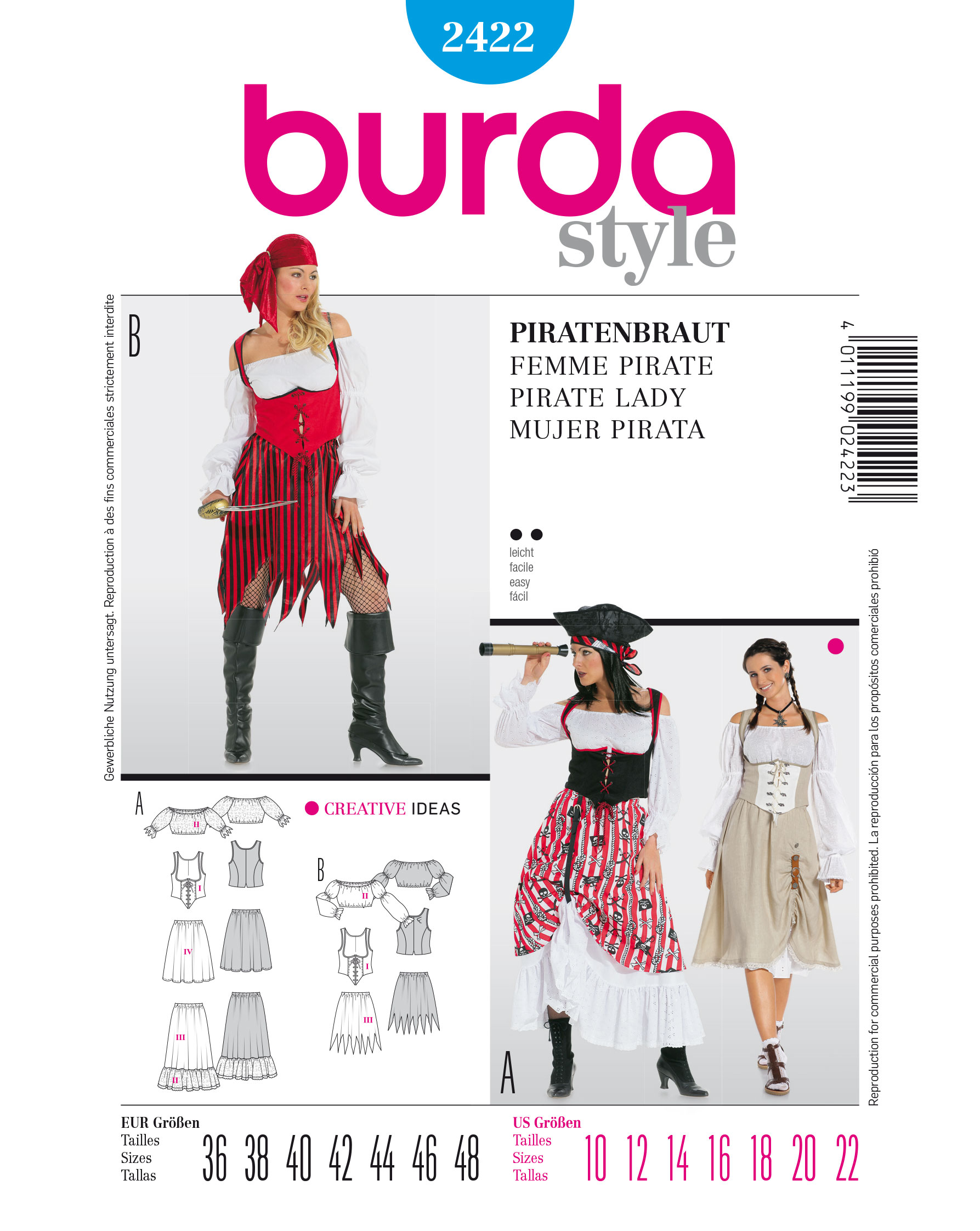 burda Schnittmuster 2422 – Bild 2