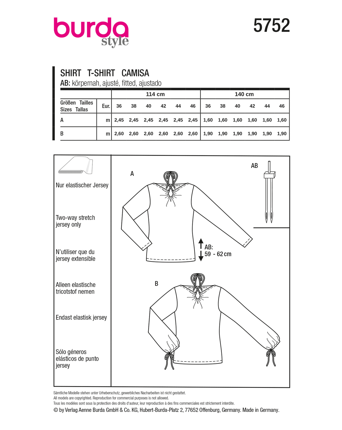 burda Schnittmuster 5752 – Bild 3