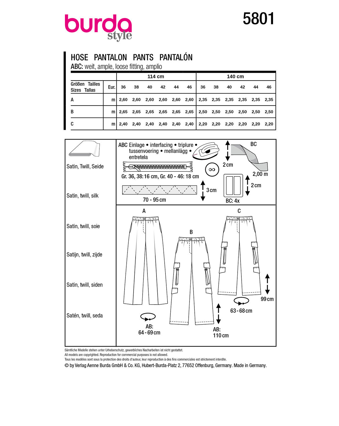 burda Schnittmuster 5801 – Bild 3