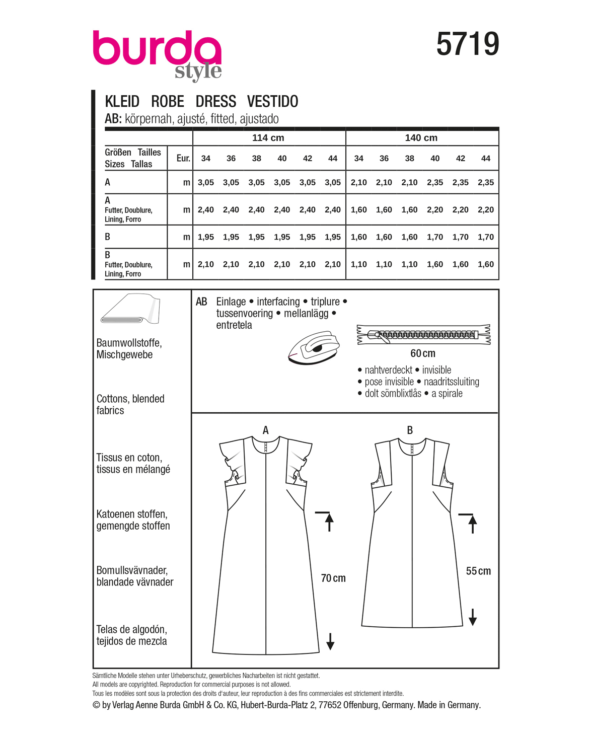 burda Schnittmuster 5719 – Bild 3